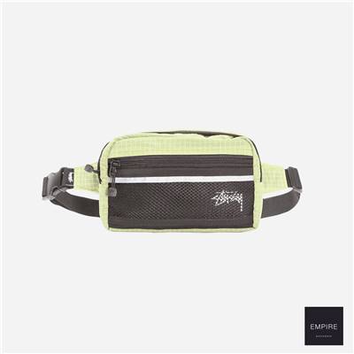 STUSSY RIPSTOP NYLON WAIST BAG - Lime Lime