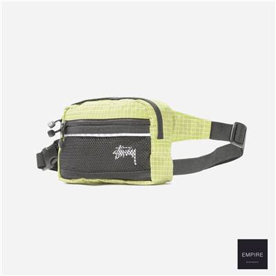 STUSSY RIPSTOP NYLON WAIST BAG - Lime Lime