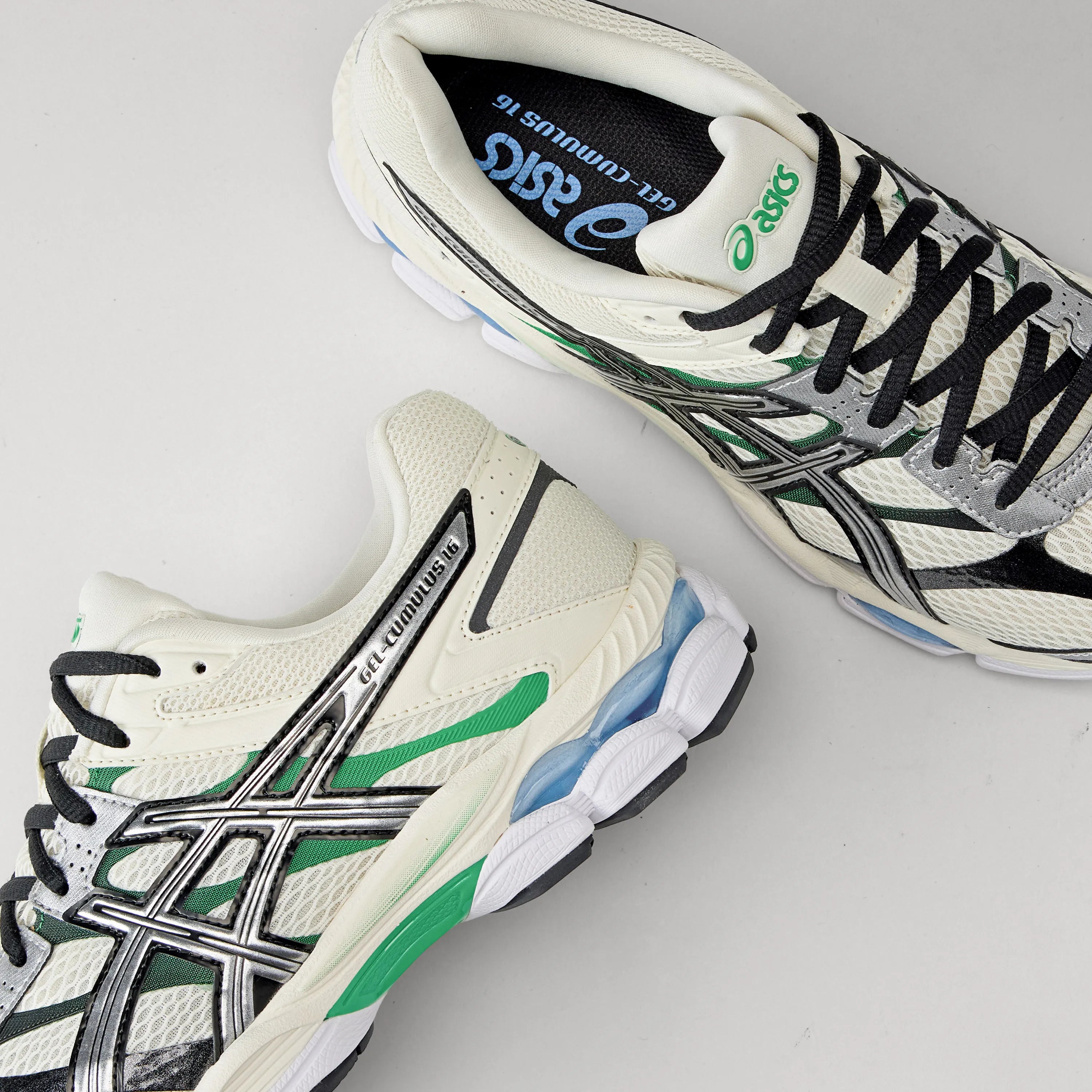 ASICS GEL Cumulus 16 Ivory Pure Silver mesh detail