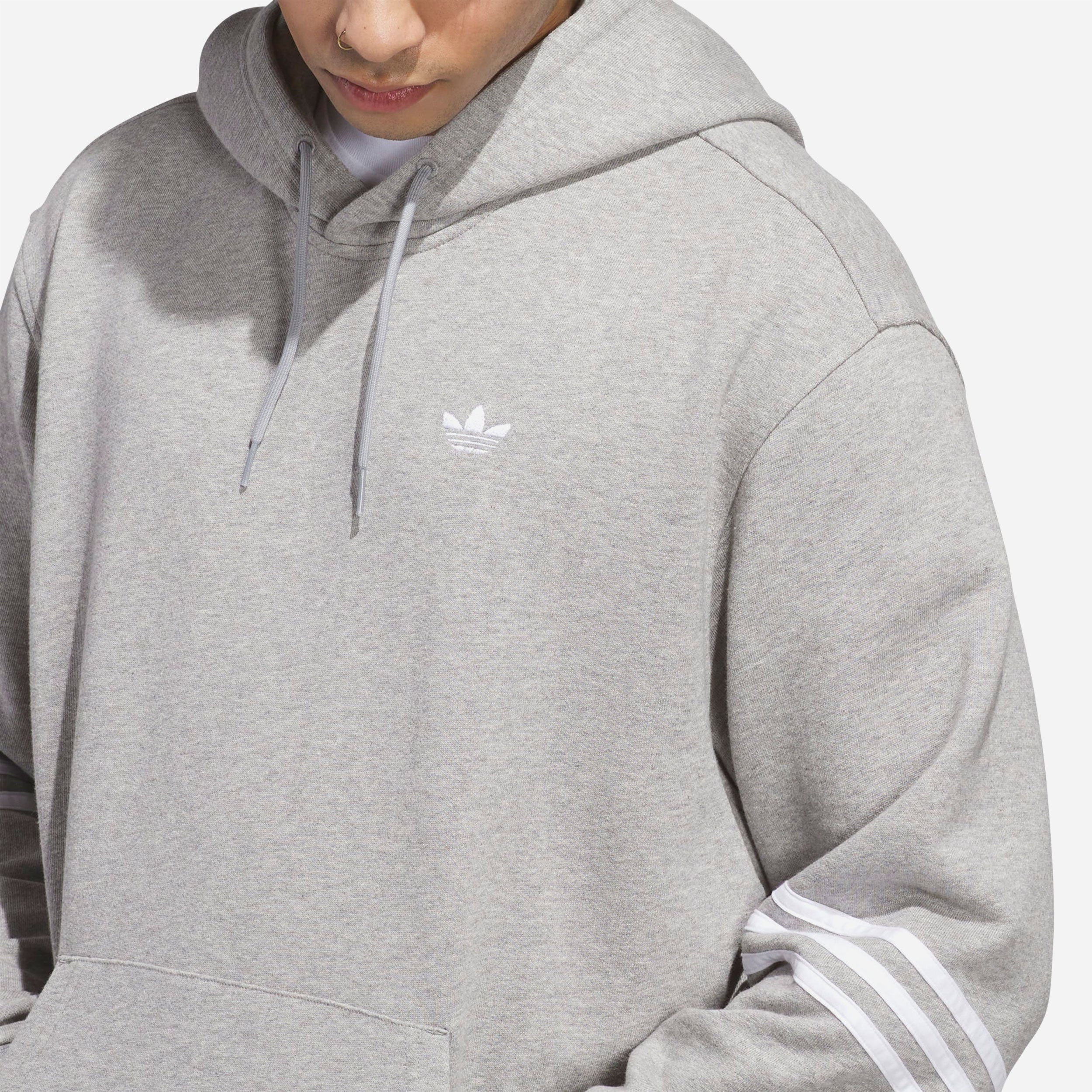Adidas - Classic Hoodie - Medium Grey Heather / White