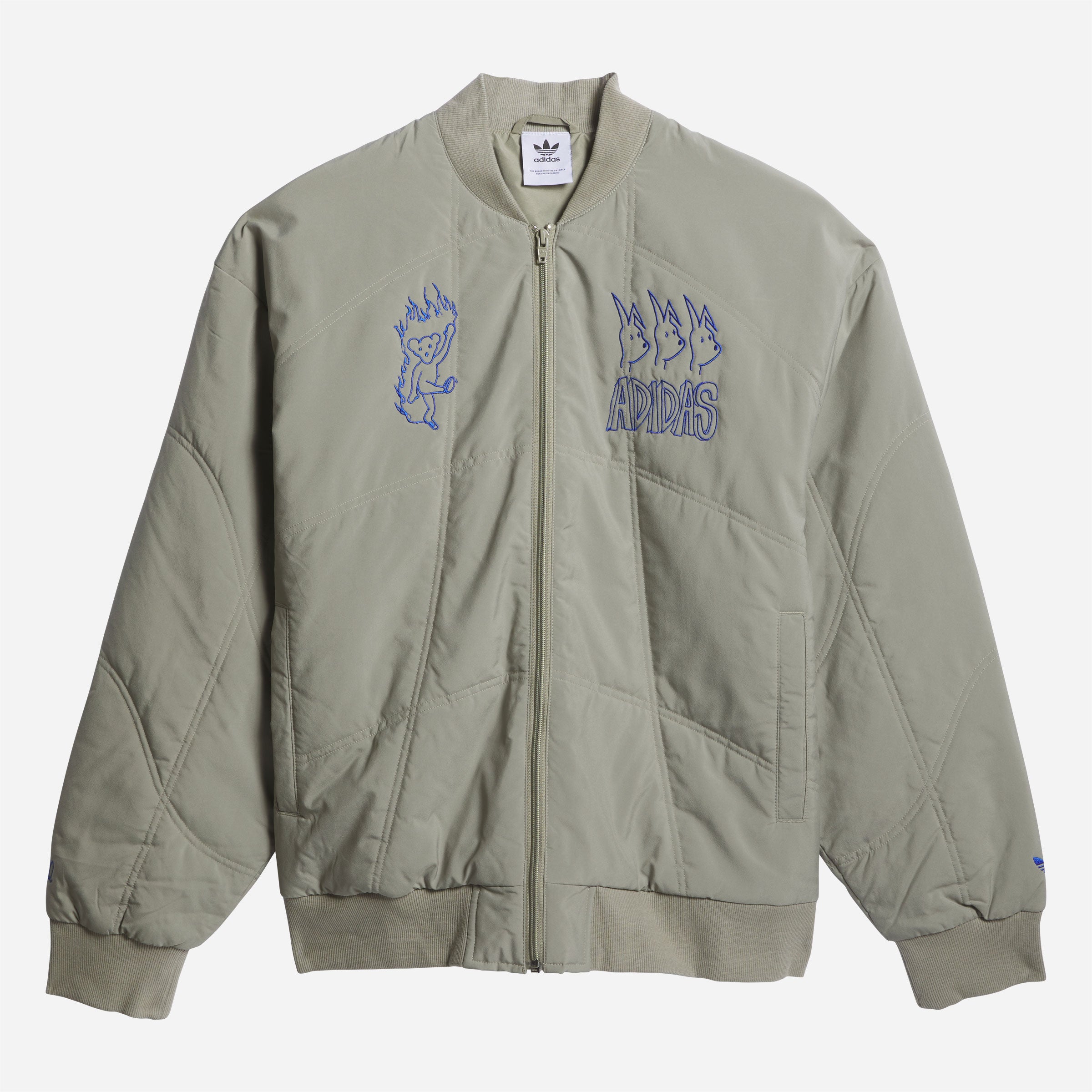 Adidas Skateboarding Jason Dill- Dill Quilt Jacket - Silpeb Royal Blue