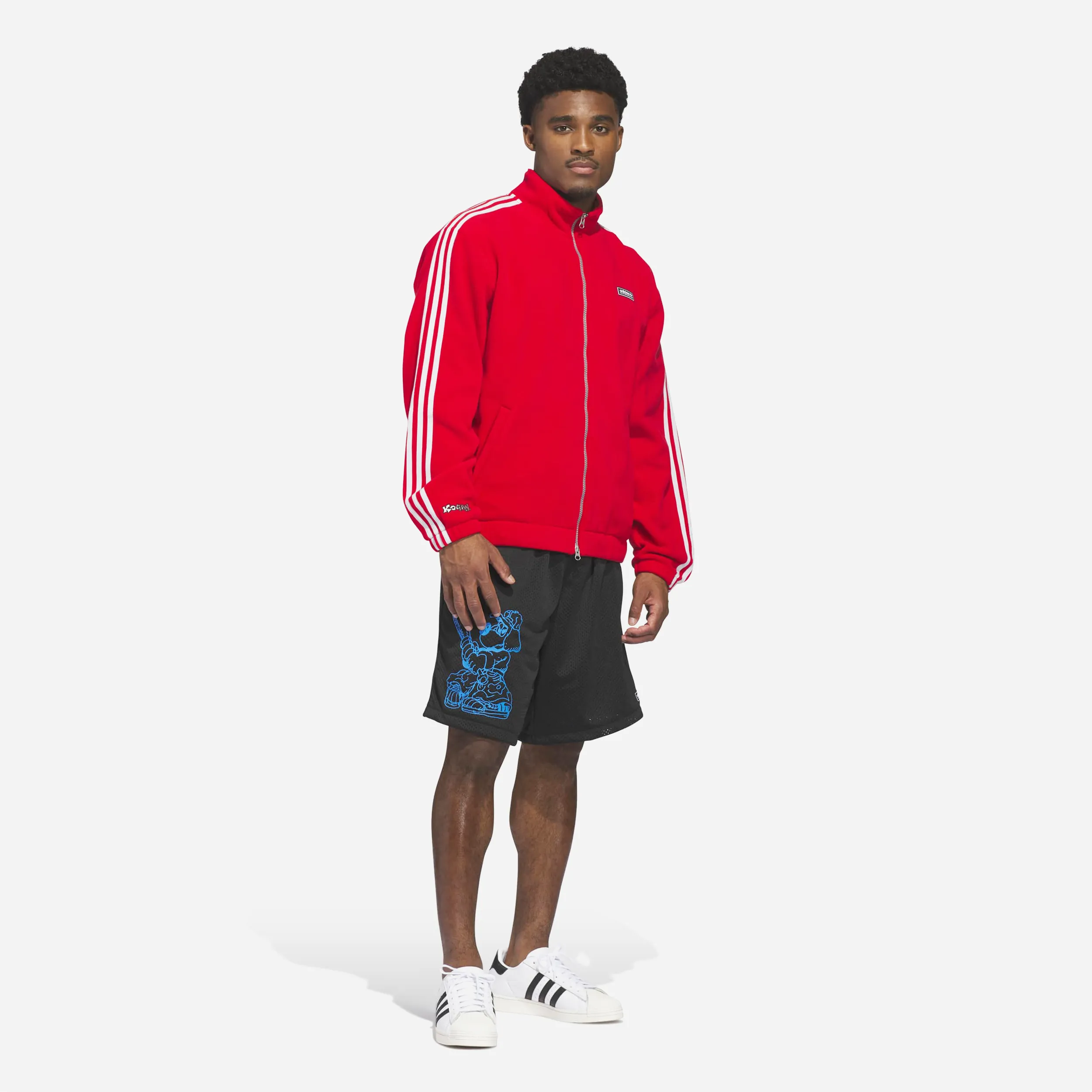 Veste de Survêtement Adidas Skateboarding x Kogancult Rouge et Grise