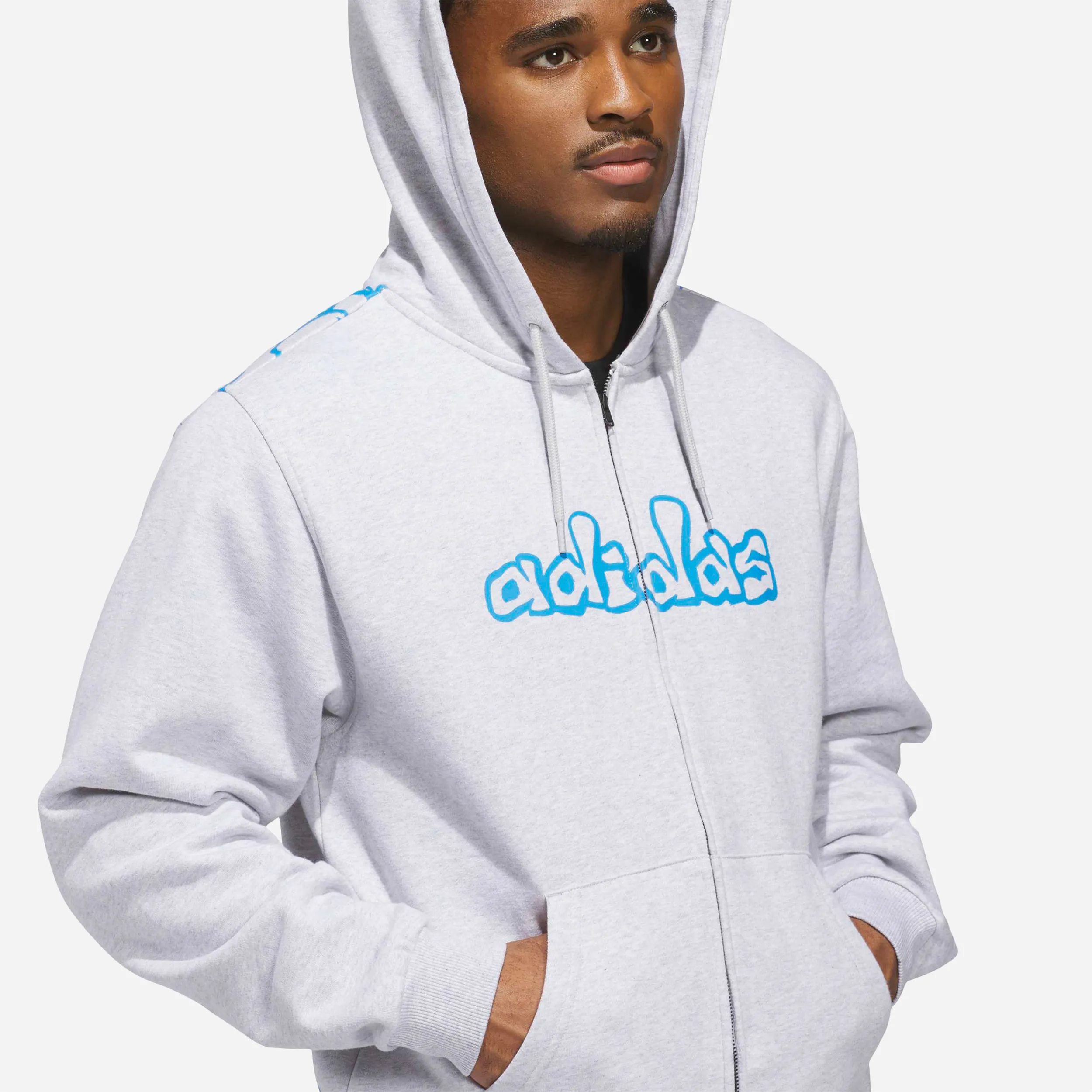 Sweat à Capuche Zippé Adidas Skateboarding x Kogancult Gris
