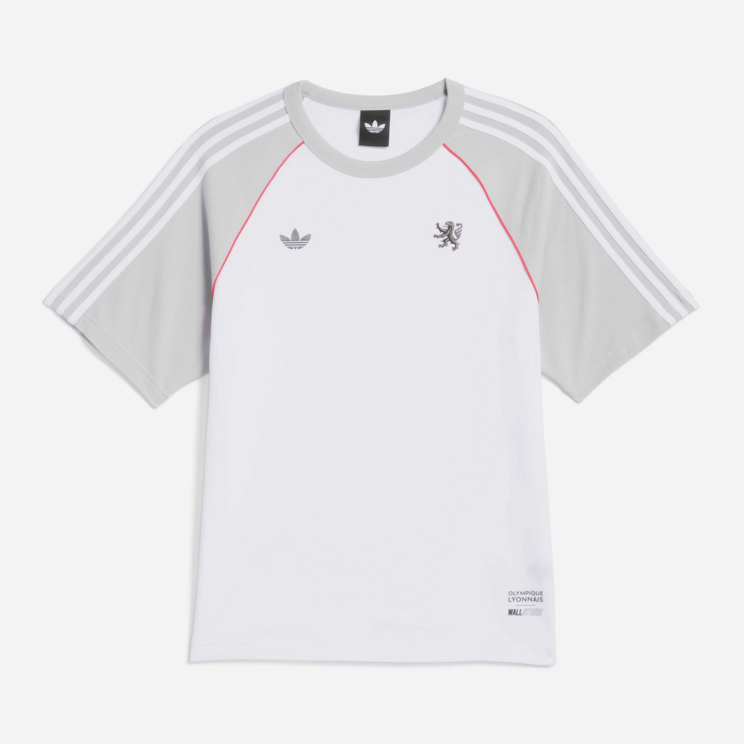 Adidas x Olympique Lyonnais x WallStreet - WS OL Jersey - White / light Solid Grey / Active Pink