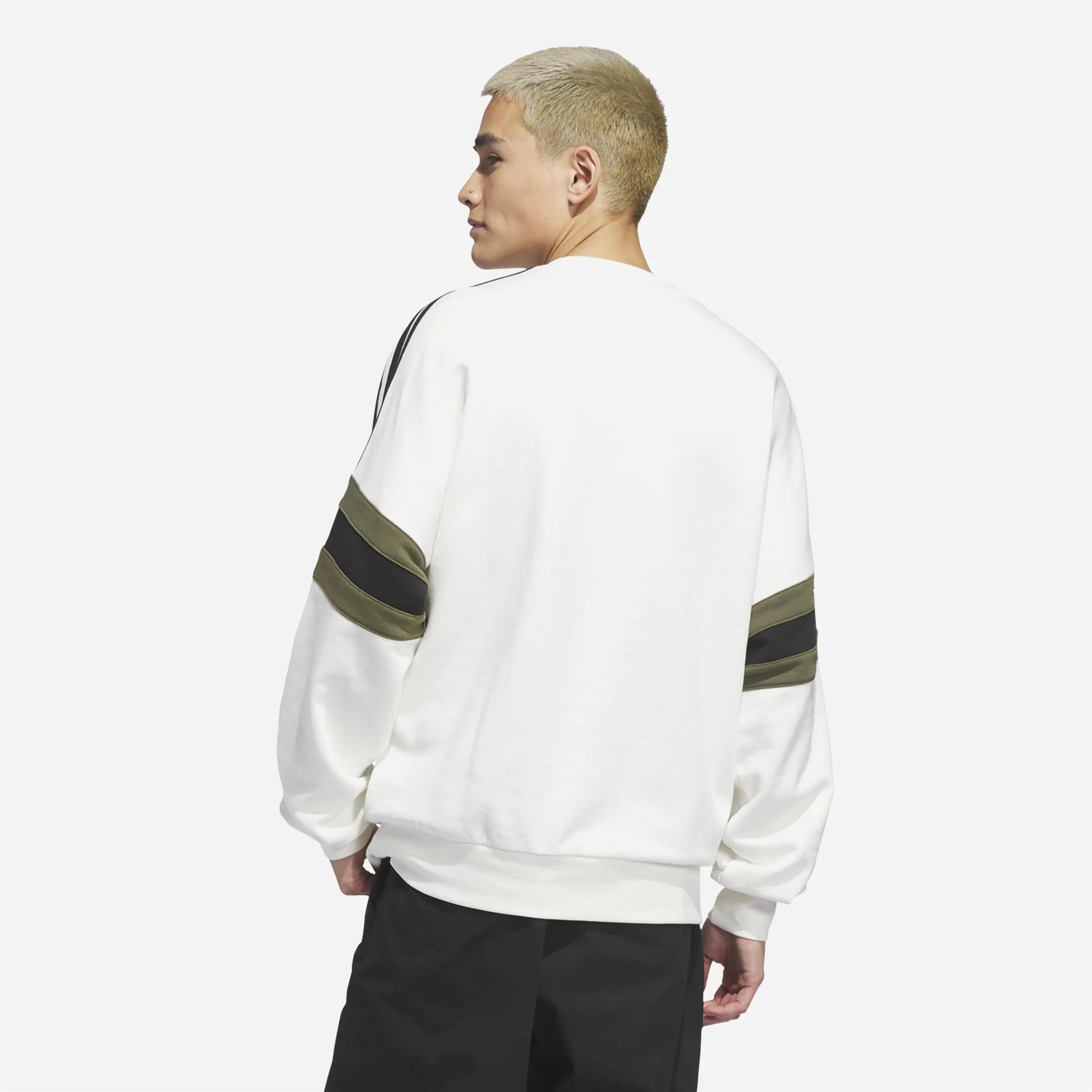 Sweat-shirt Adidas Skateboarding OG Crew - White / Olive Strata