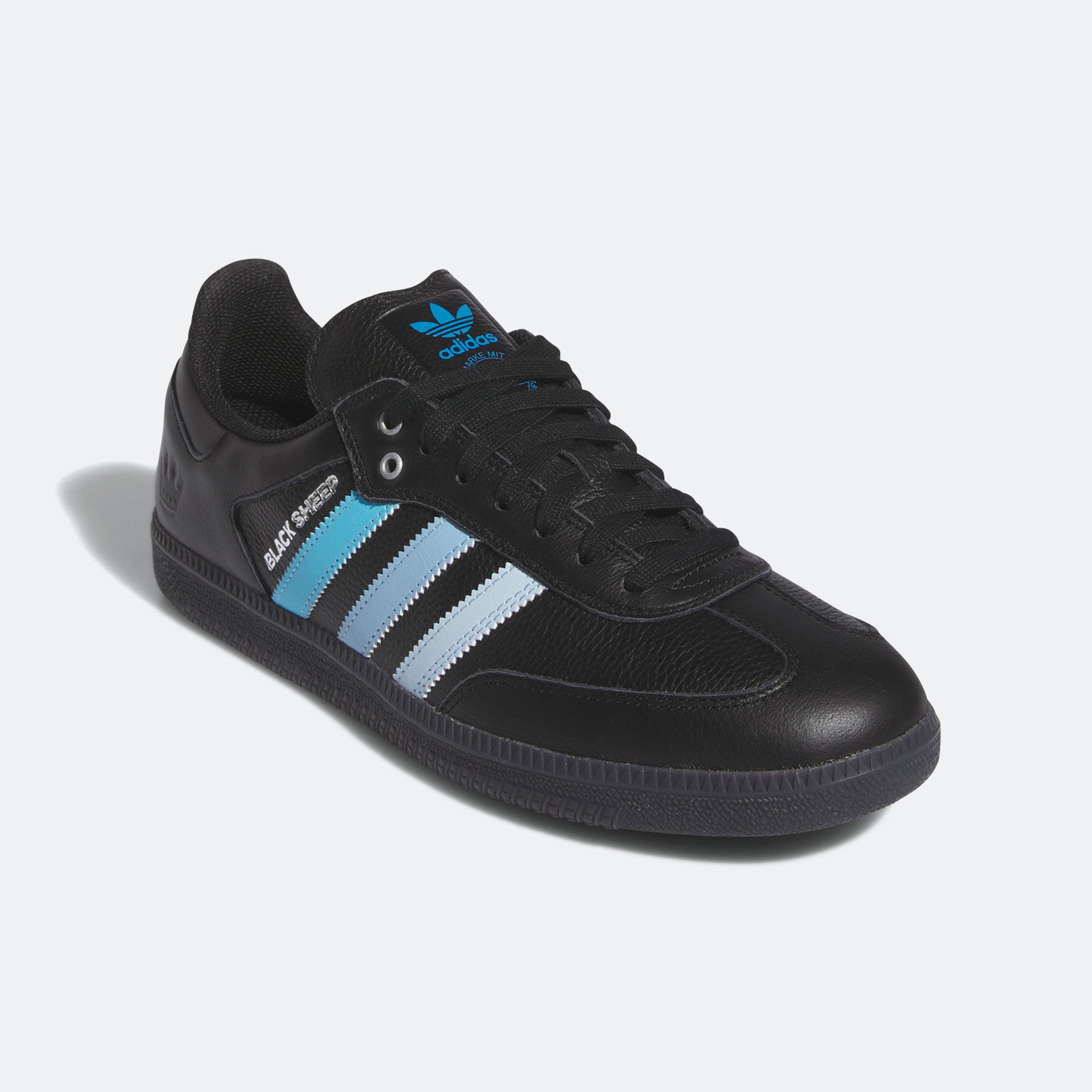 Adidas Skateboarding x Charlotte Football Club x Black Sheep - Samba ADV - Core Black / Cloud White / Ice Blue