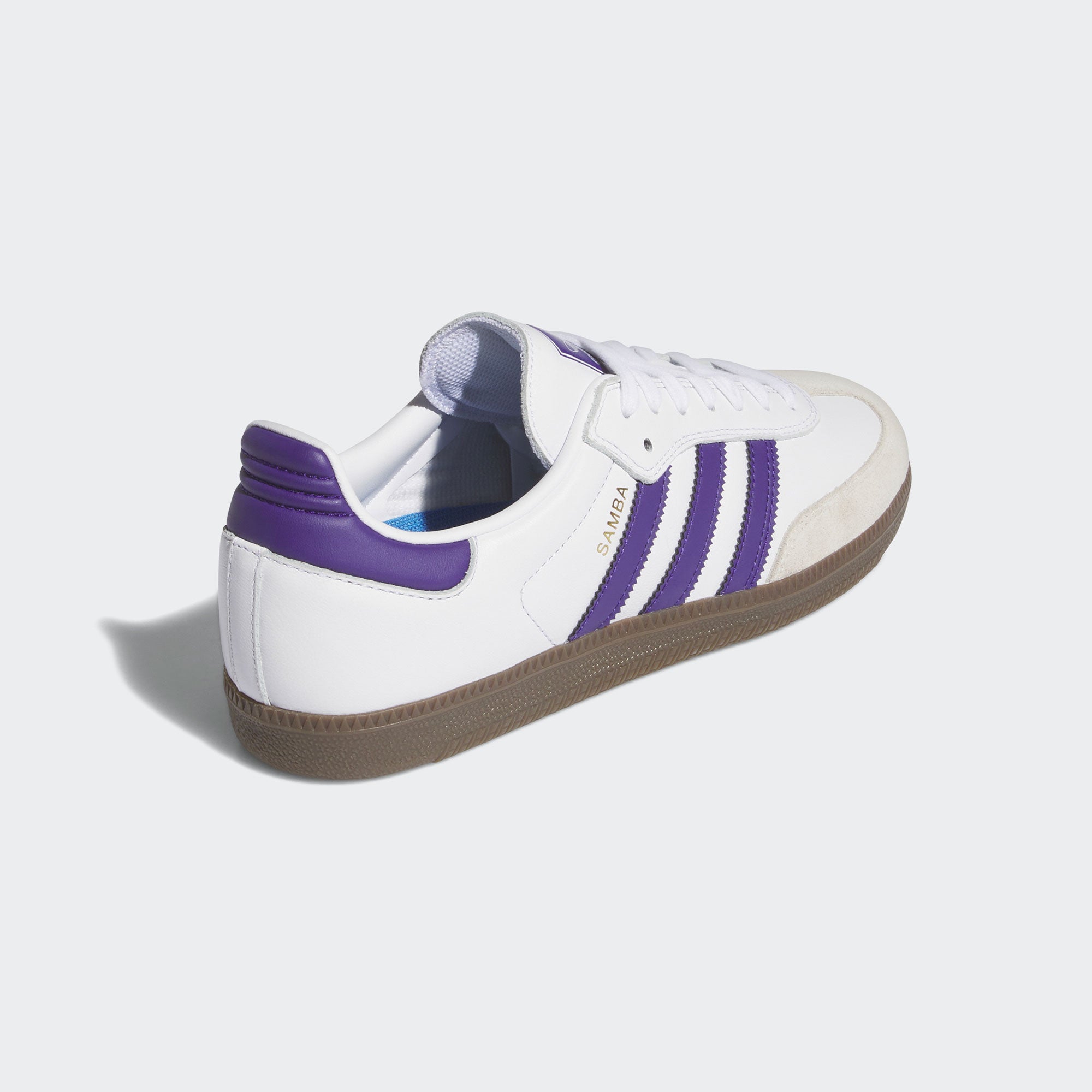 Adidas Skateboarding - Samba ADV - Cloud White / Collegiate Purple / Gold Metallic