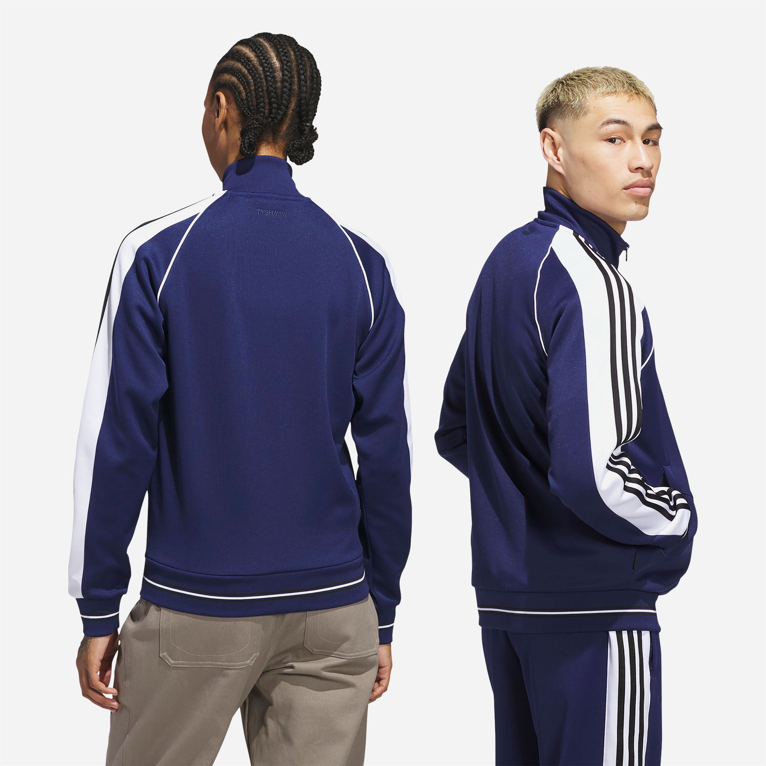 Adidas Skateboarding - Tyshawn Track Jacket - Dark Blue / White / Black