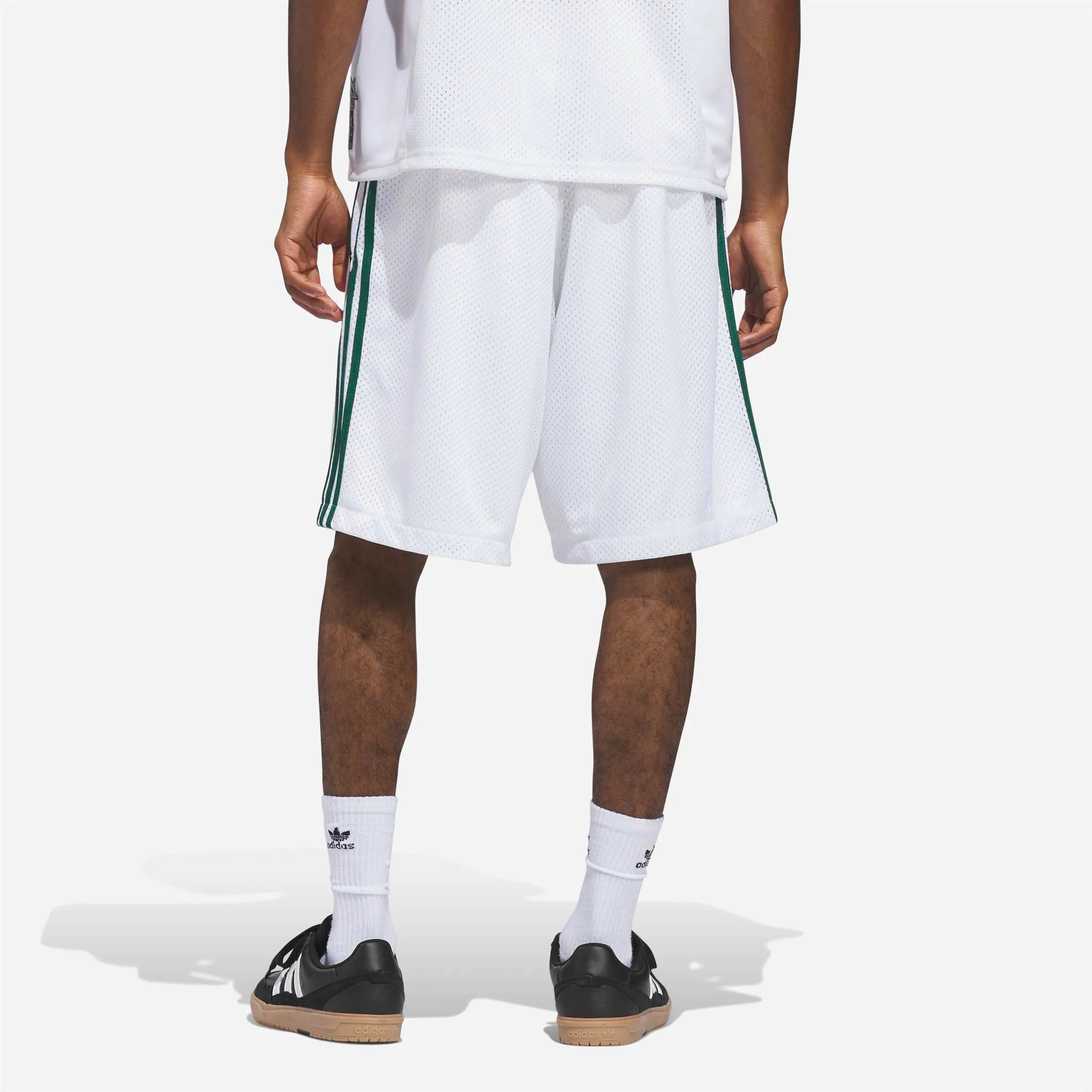 Adidas Skateboarding - Tyshawn B Short - White / Matte Gold / Collegiate Green