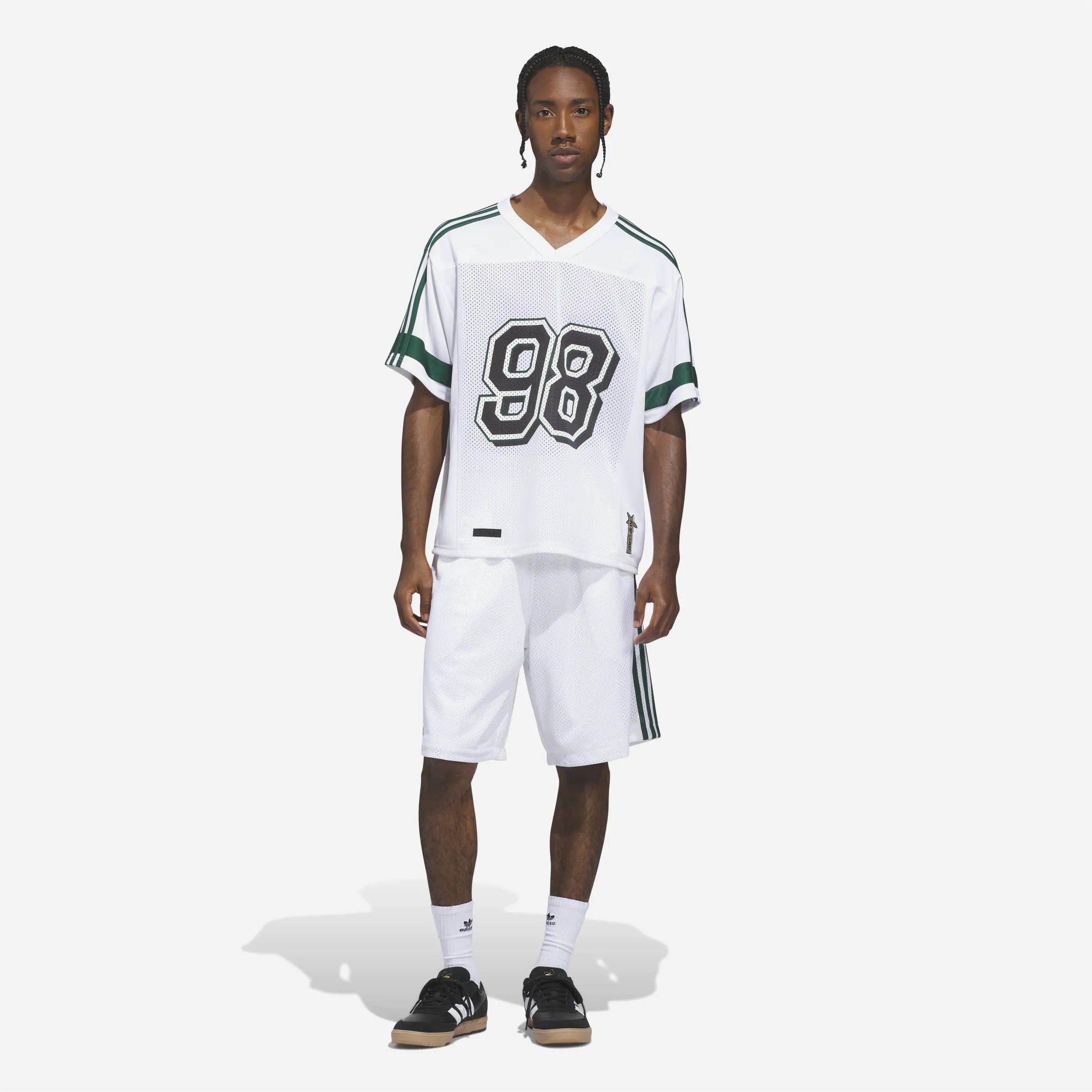 Maillot de Football Américain Adidas Skateboarding Tyshawn - White / Collegiate Green