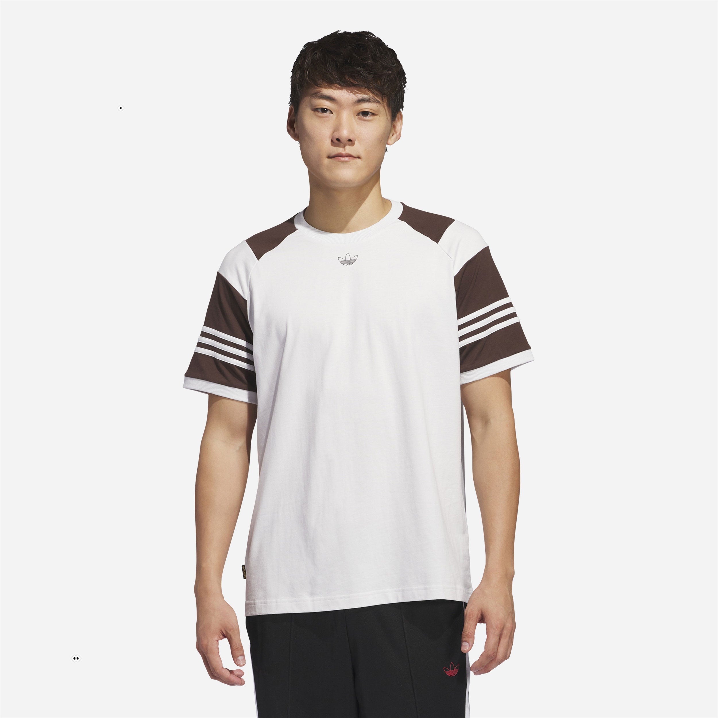 Adidas Skateboarding - Tyshawn Tee - Crystal White / Dark Brown