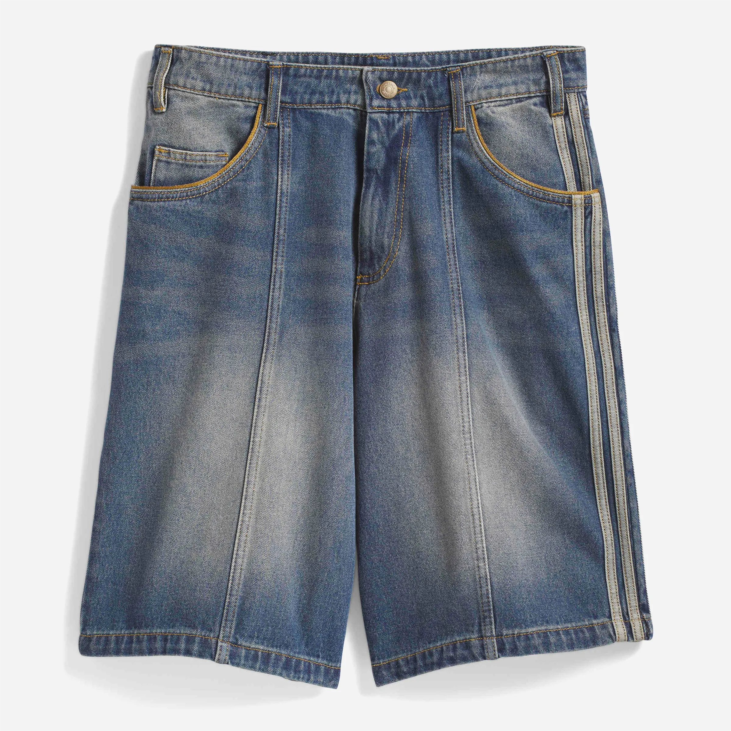 DENIM STOOL W45×D33×H46 Adidas Tyshawn WD Denim Shorts - Indigo - Baggy Skate Jorts