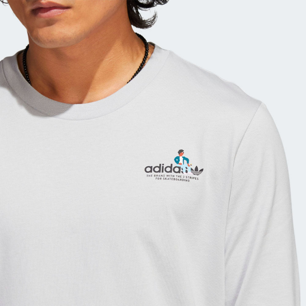 Adidas Skateboarding X Ryan Mettz - Mettz the Steps LS Tee - Light Solid Gray - Multi