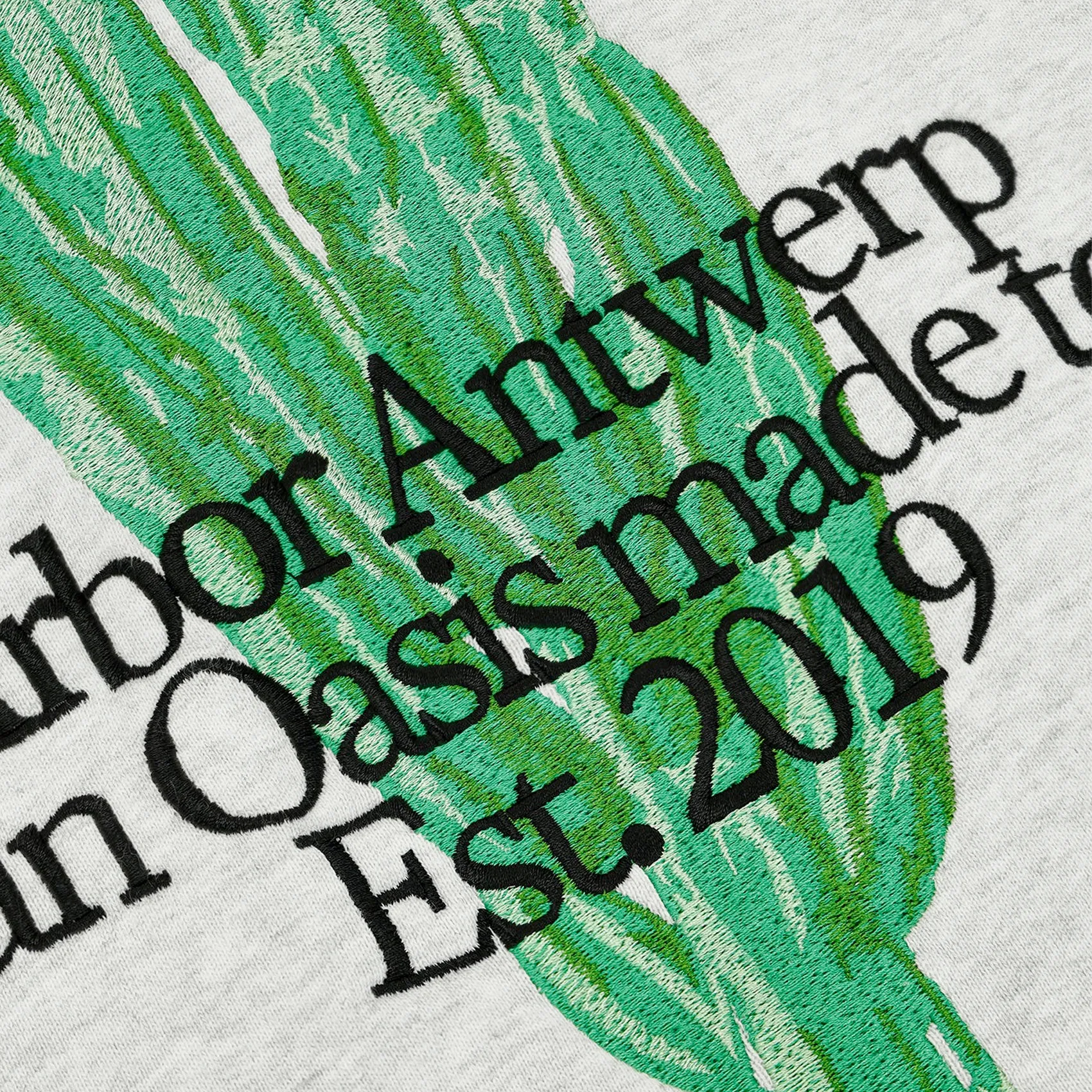 Arbor Antwerp Big Catus Crewneck Grey- Heavyweight (450 GSM)