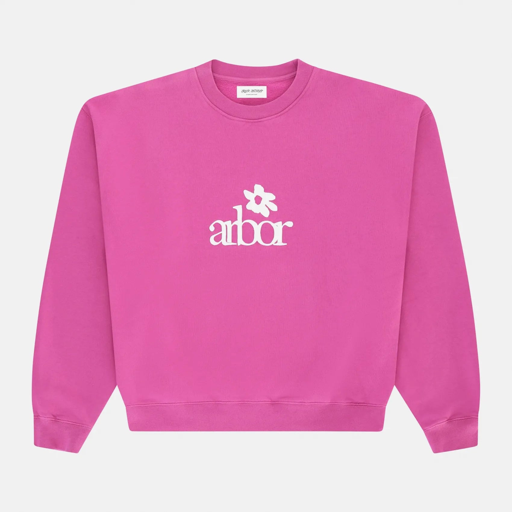 Arbor Antwerp Flower Purple Crewneck Pink- Heavyweight (450 GSM)
