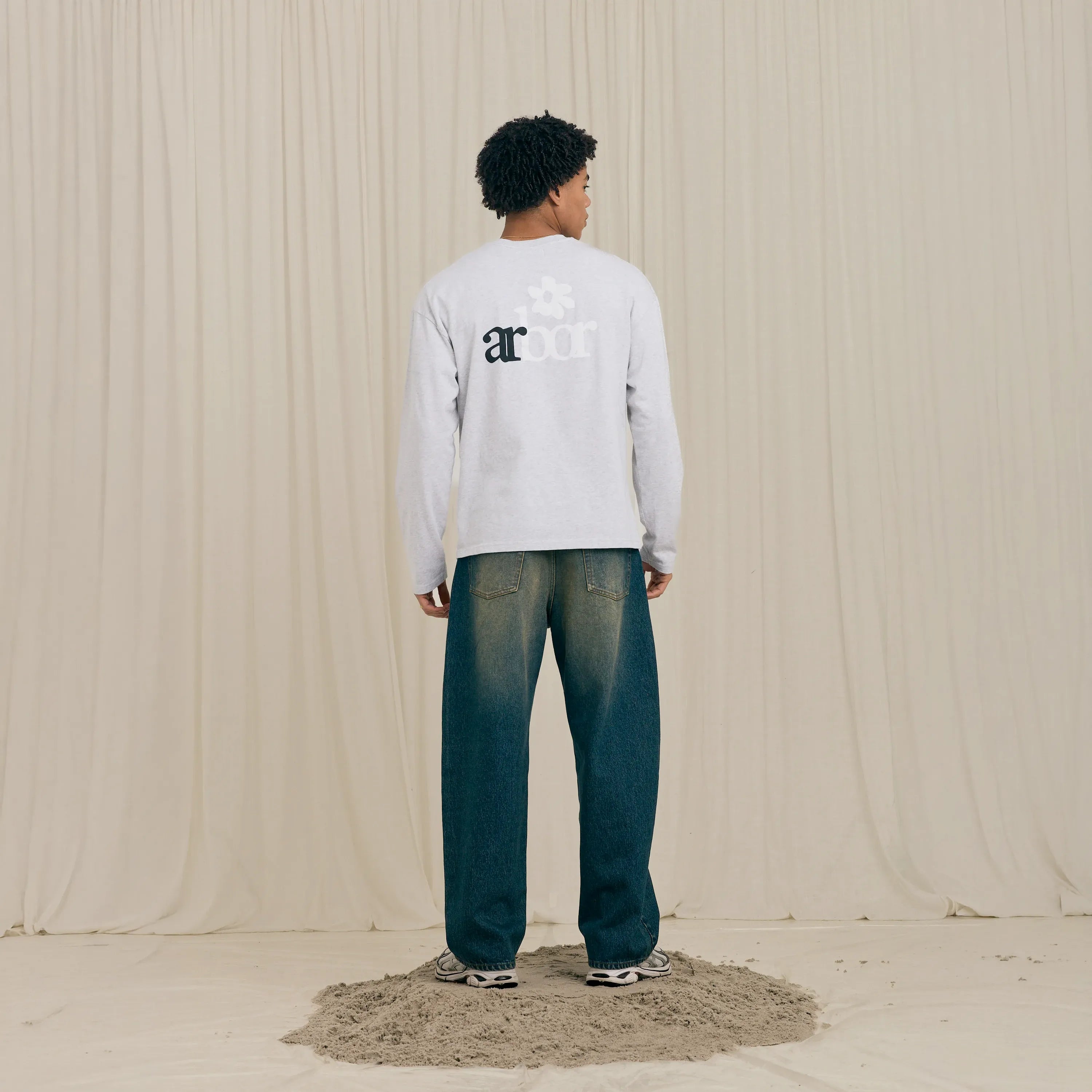 Arbor Antwerp Melange Lotus Longsleeve T-shirt Grey - Heavyweight