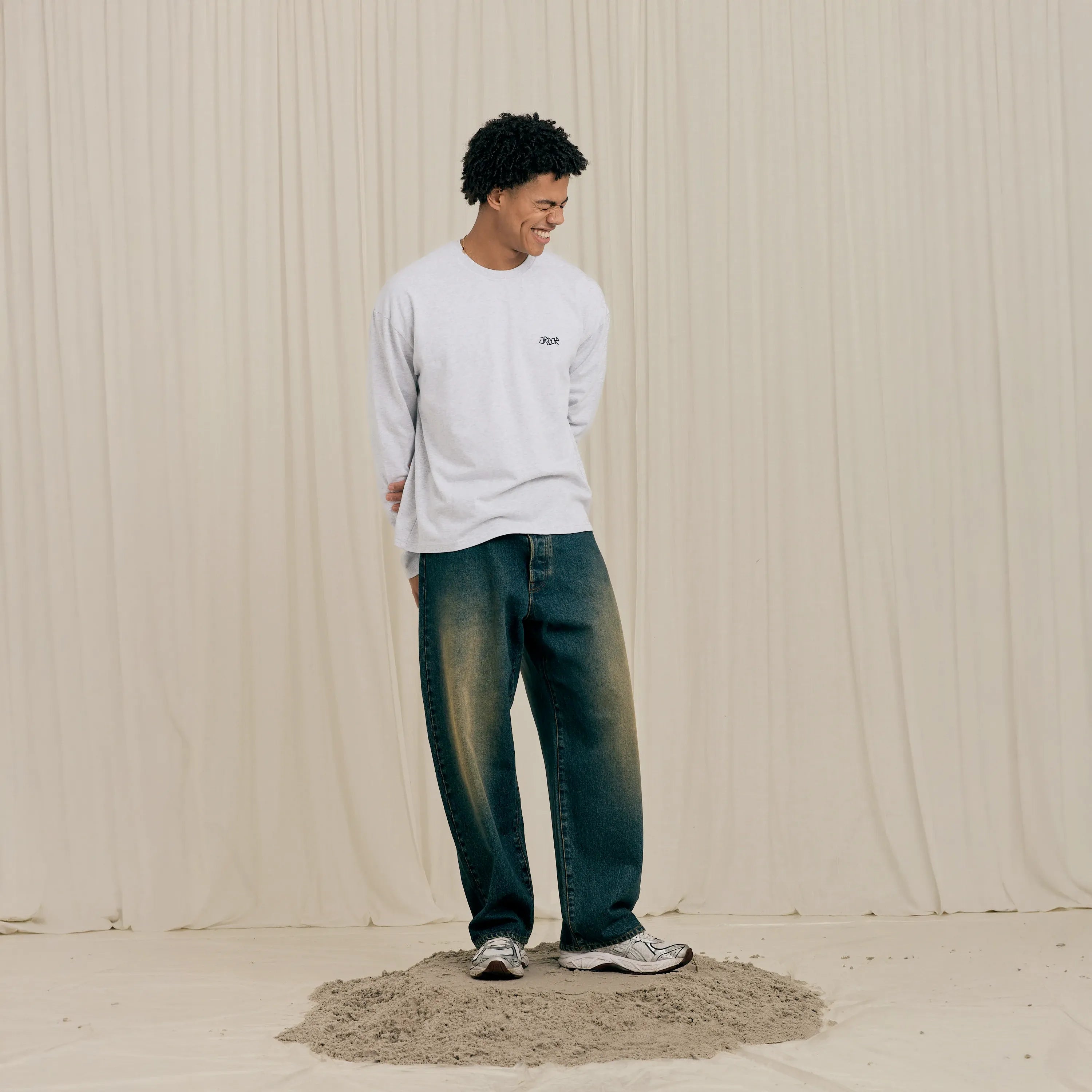 Arbor Antwerp Melange Lotus Longsleeve T-shirt Grey - Heavyweight