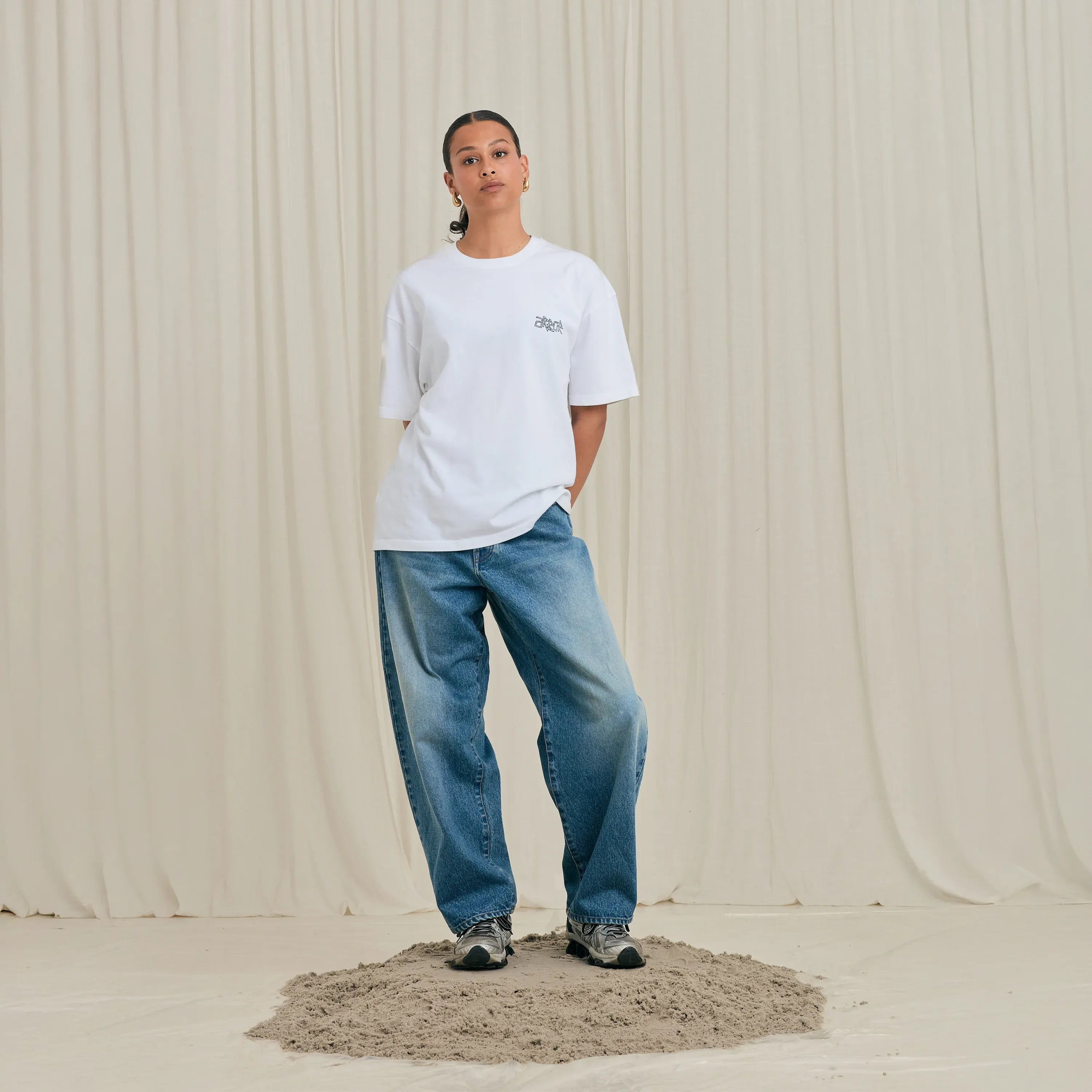 Arbor Antwerp Pixle Cactus Tshirt White - Back Print & Heavyweight