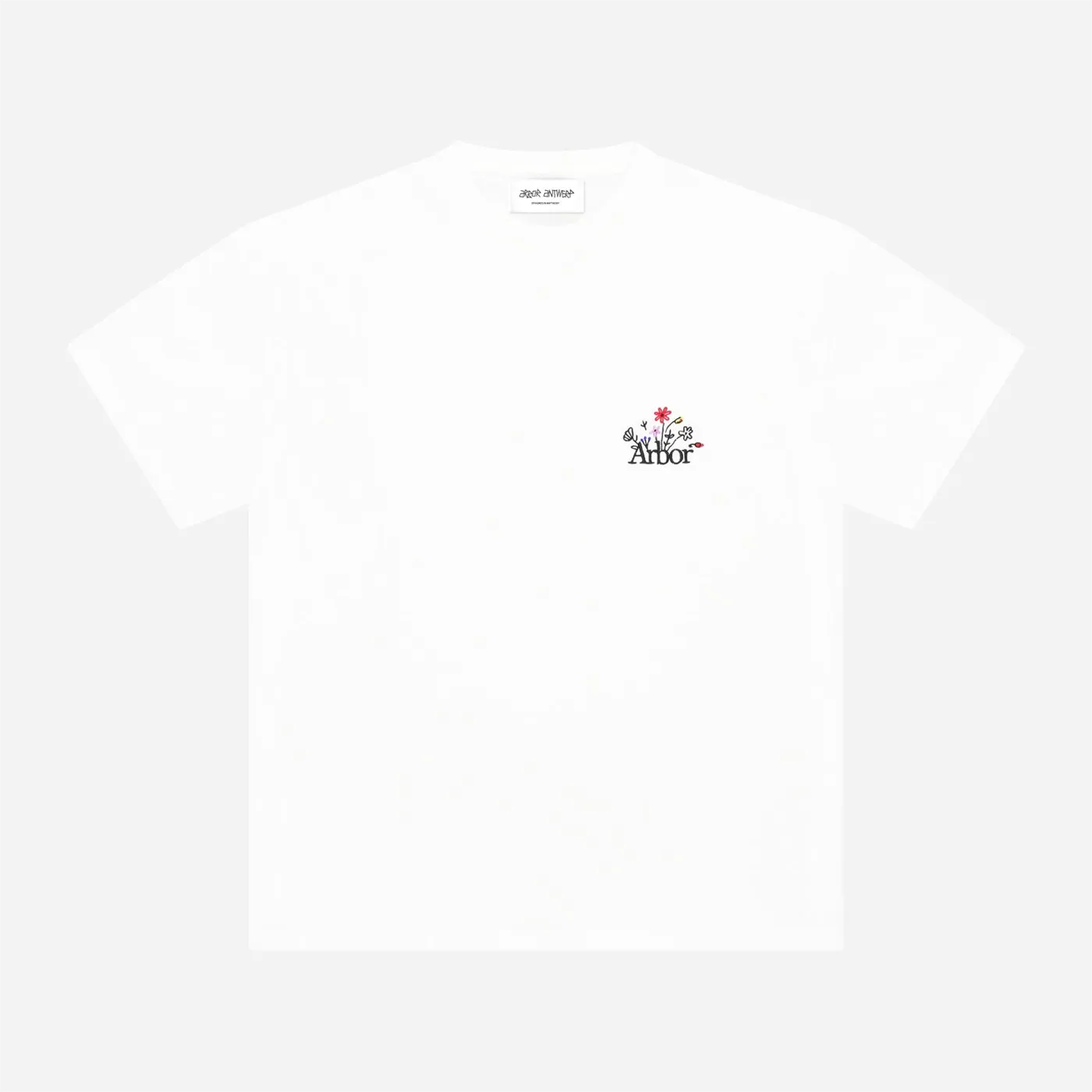 Arbor Antwerp Flower Garden T-shirt White - Heavyweight (300 GSM)