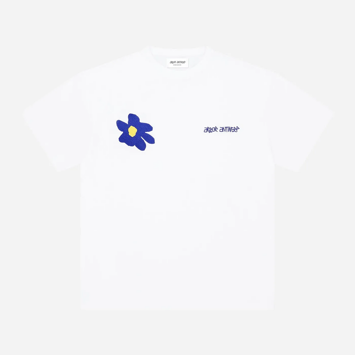 Arbor Antwerp White T-Shirt - Heavyweight Organic Cotton & Flower 