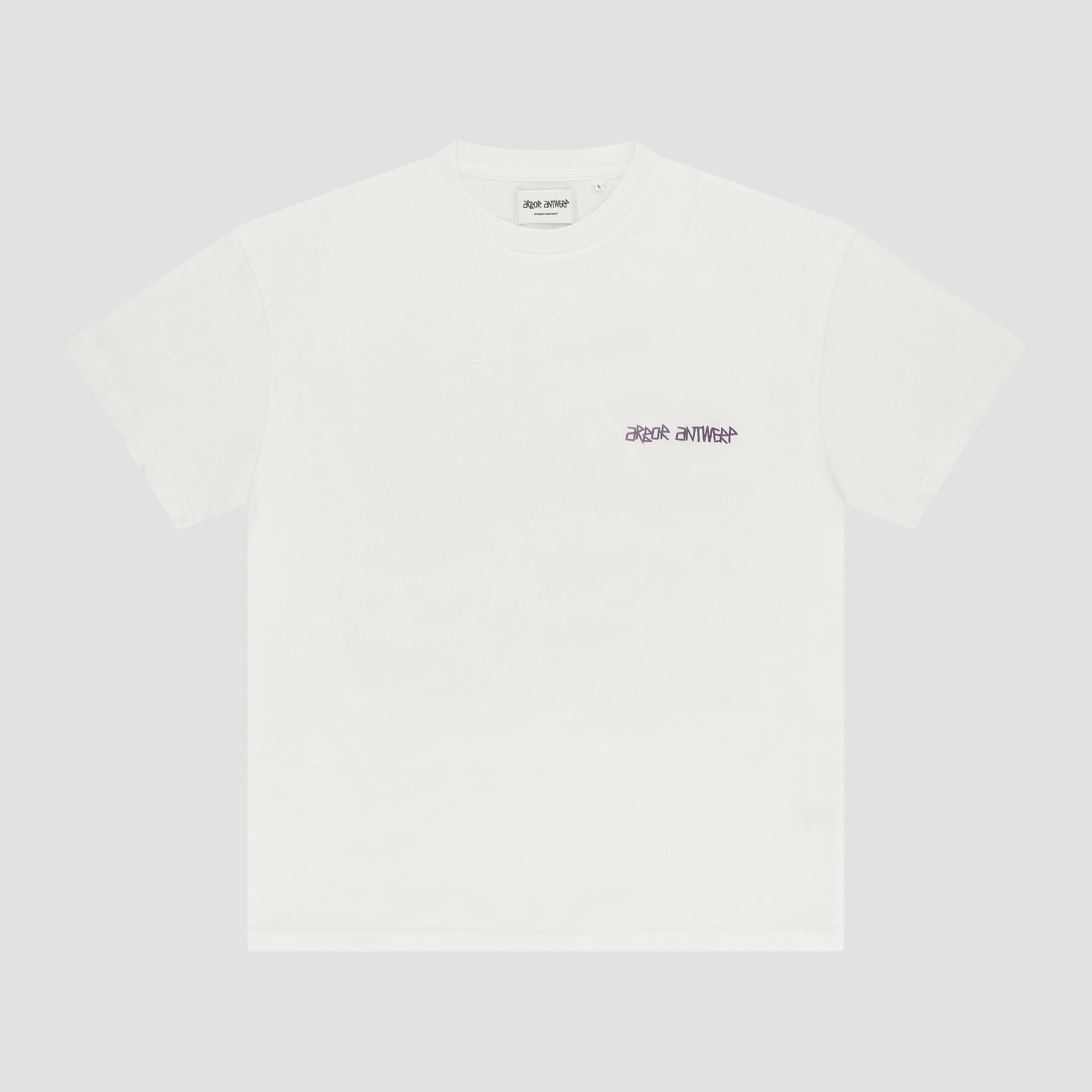 Arbor Antwerp - Purple Flower T-shirt - White