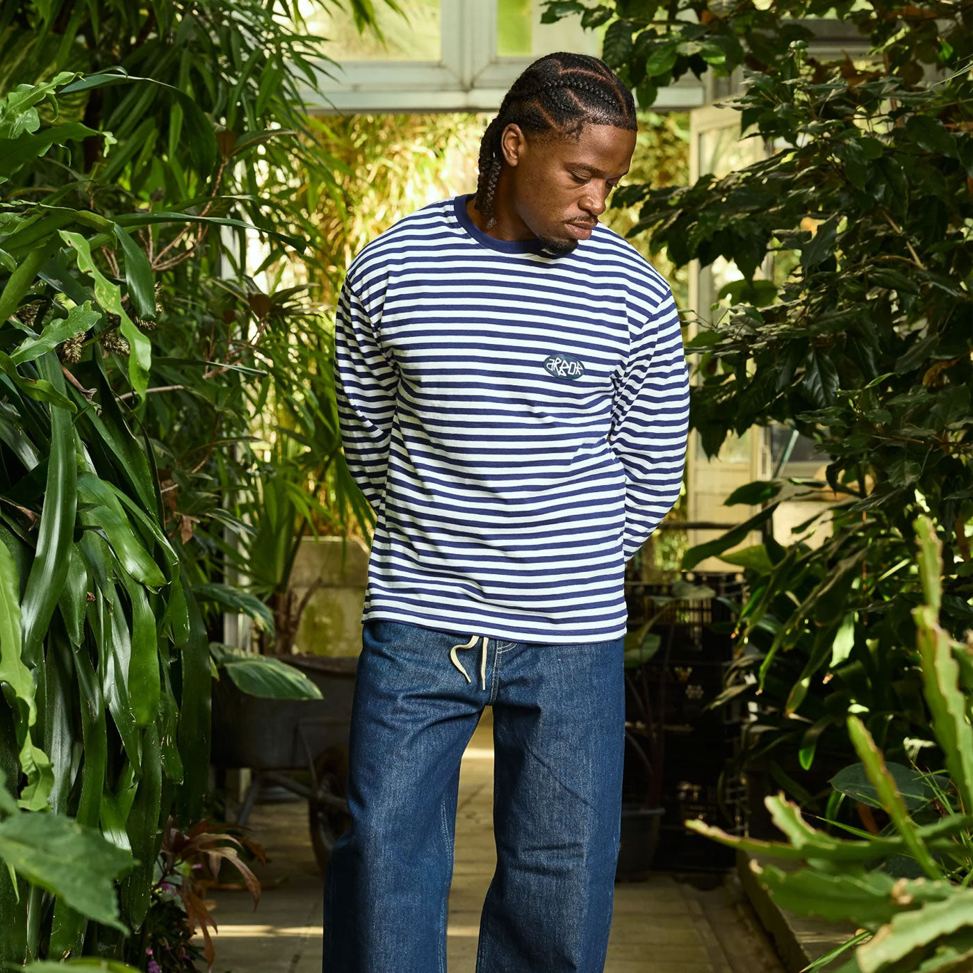 Arbor Antwerp - Striped Longsleeve T-shirt - White