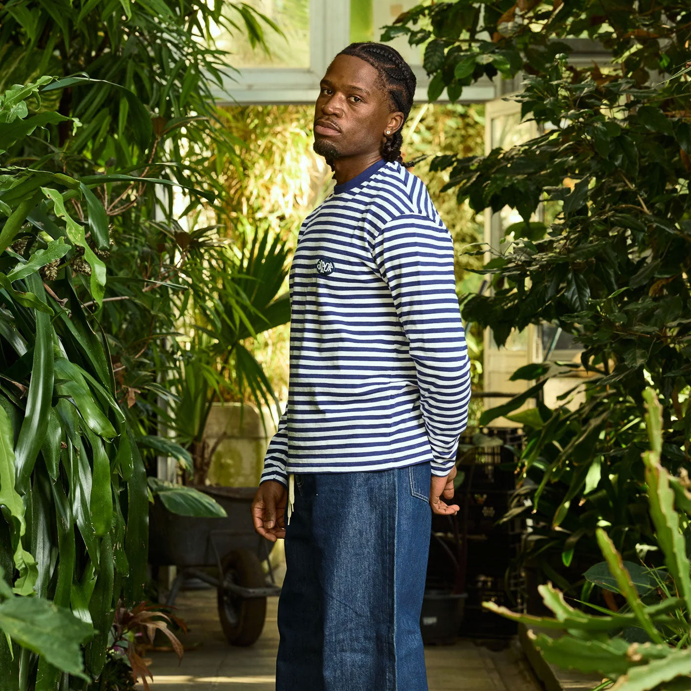 Arbor Antwerp - Striped Longsleeve T-shirt - White