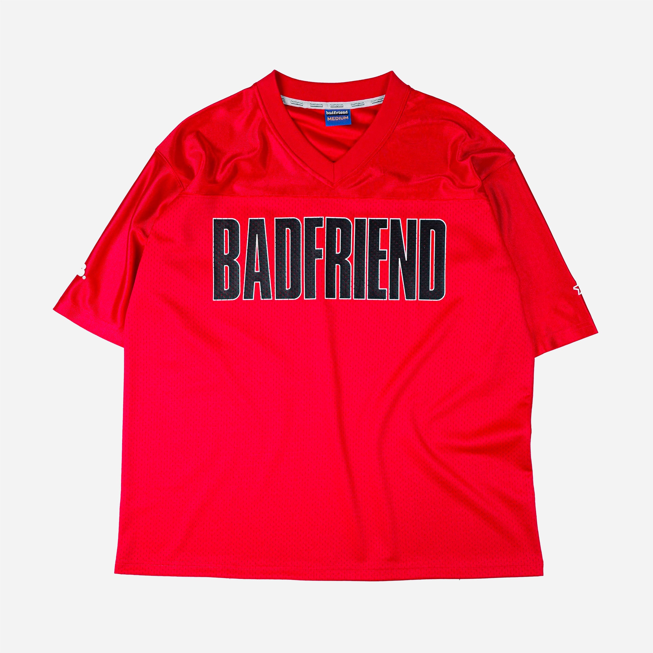 BADFRIEND - BIG LOGO FOOTBALL JERSEY - Red