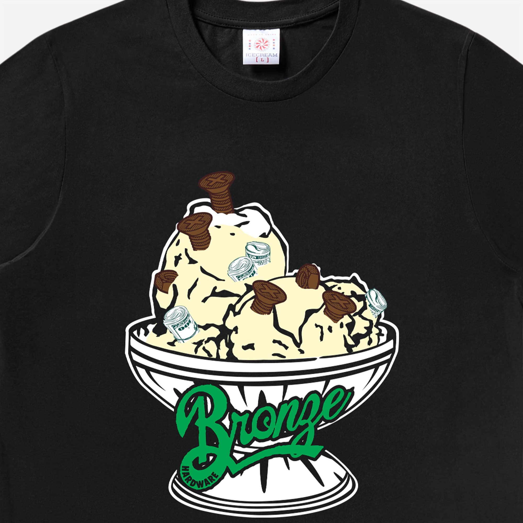 Bronze 56K x Ice Cream - 56,000 Flavors Tee - Black