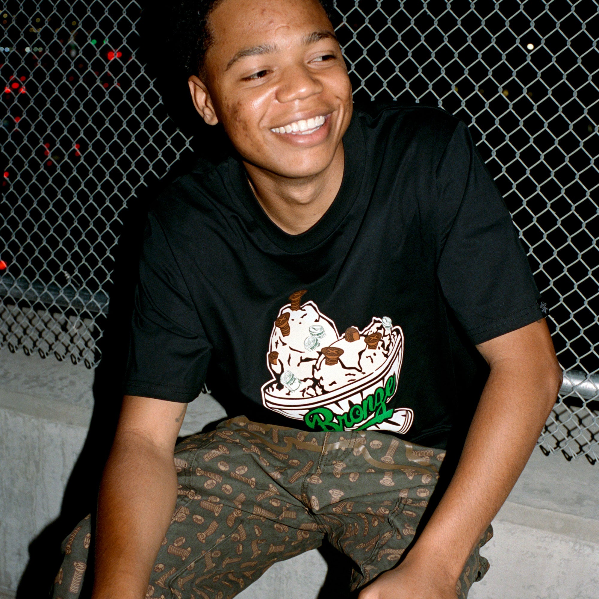 Bronze 56K x Ice Cream - 56,000 Flavors Tee - Black