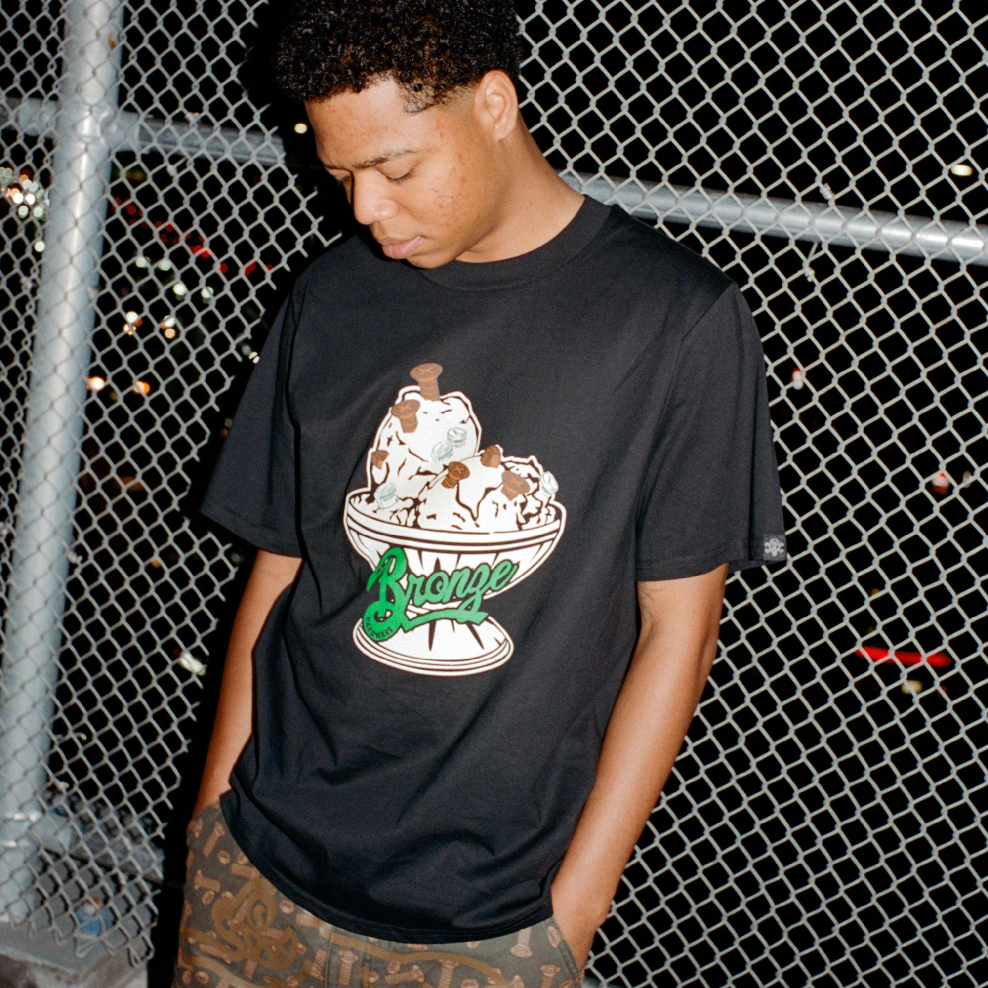 Bronze 56K x Ice Cream - 56,000 Flavors Tee - Black