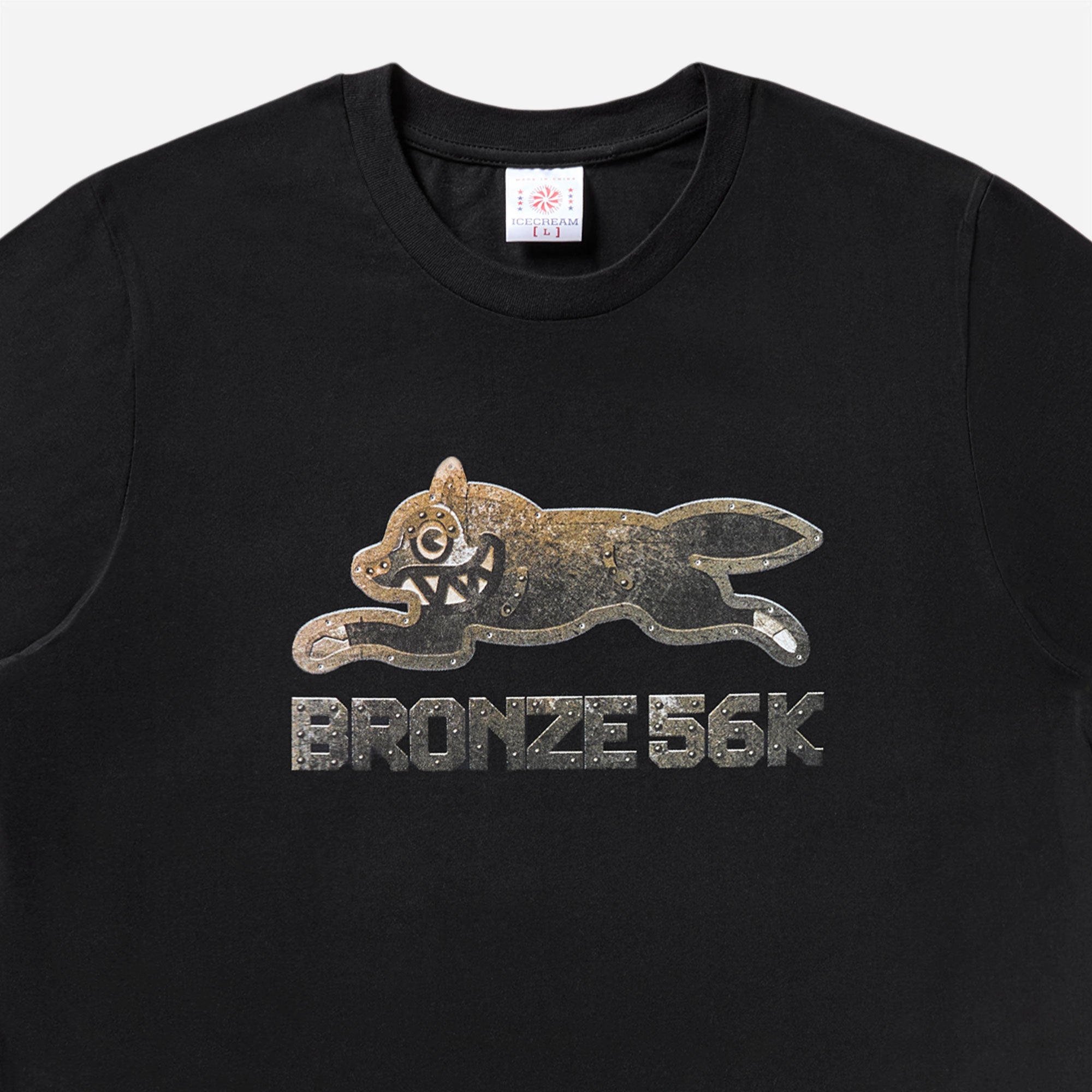 Bronze 56K x Ice Cream - Wunning Dog Tee - Black