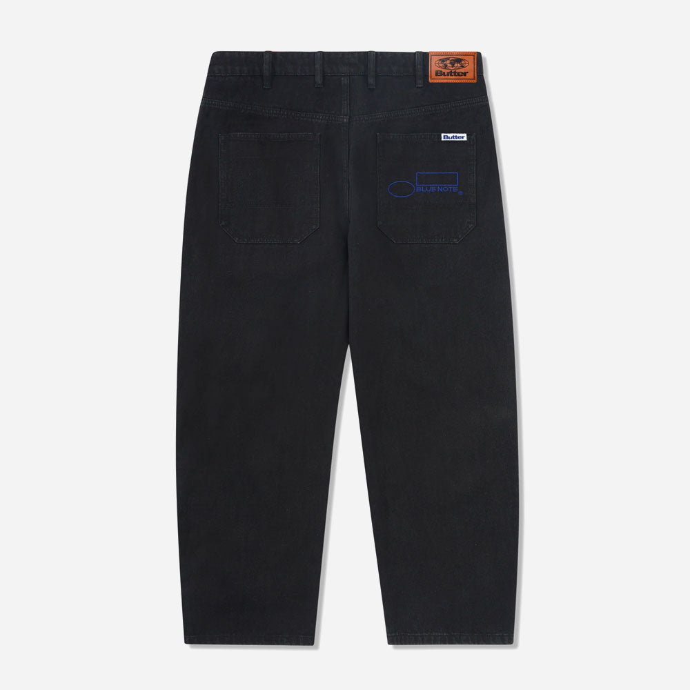 Butter Goods x Blue Note - Pleated Denim Jeans - Washed Black