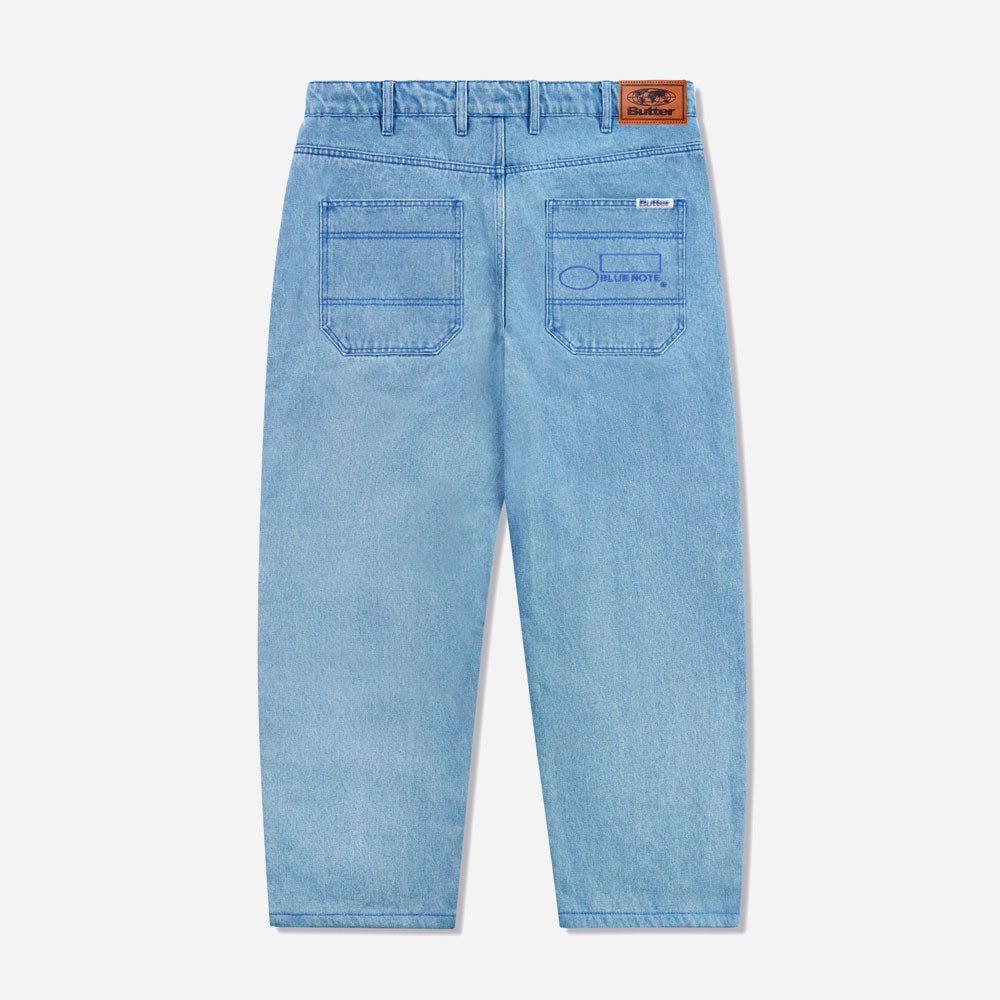 Butter Goods x Blue Note - Pleated Denim Jeans - Washed Indigo