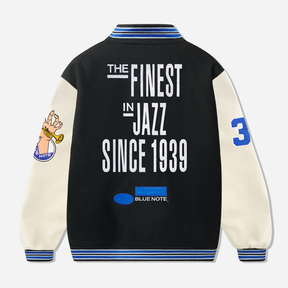 Butter Goods x Blue Note - Varsity Jacket - Navy Cream