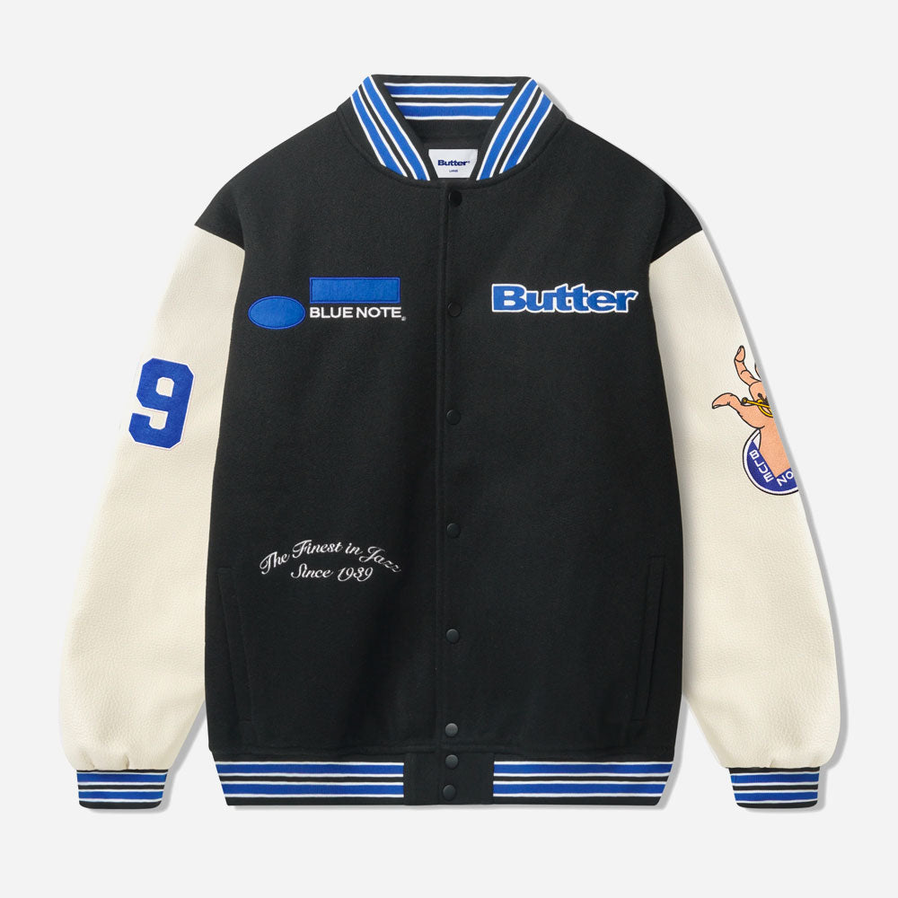 Butter Goods x Blue Note - Varsity Jacket - Navy Cream