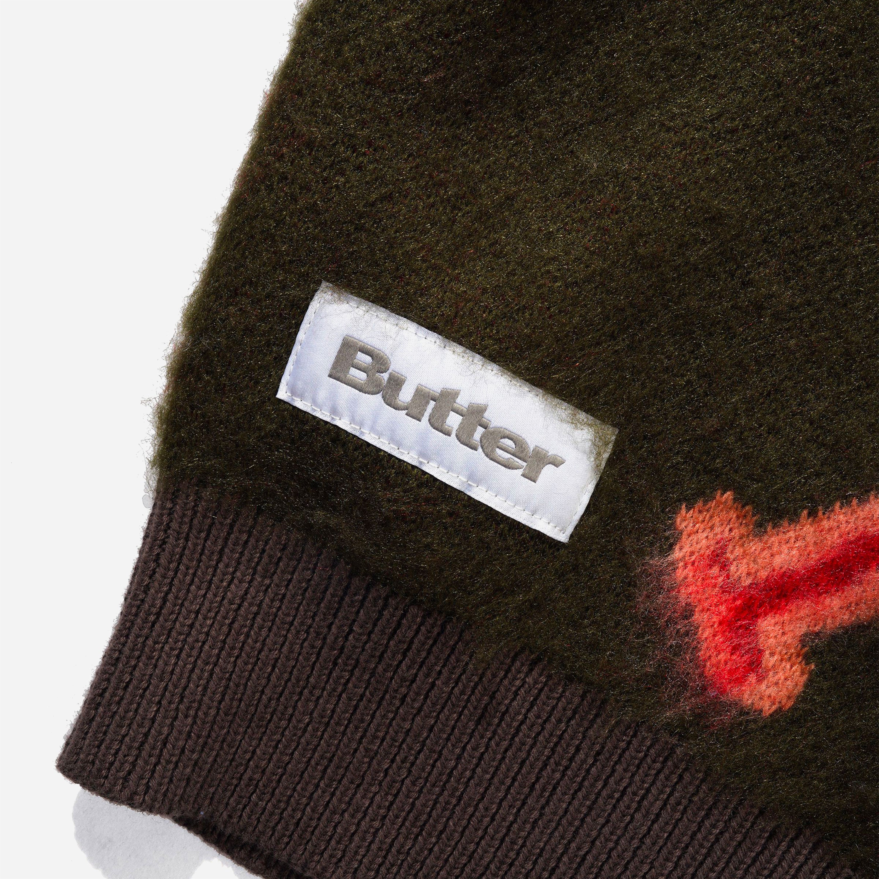 Butter Goods - Beetle Zip Thru Knit Sweater - Olive