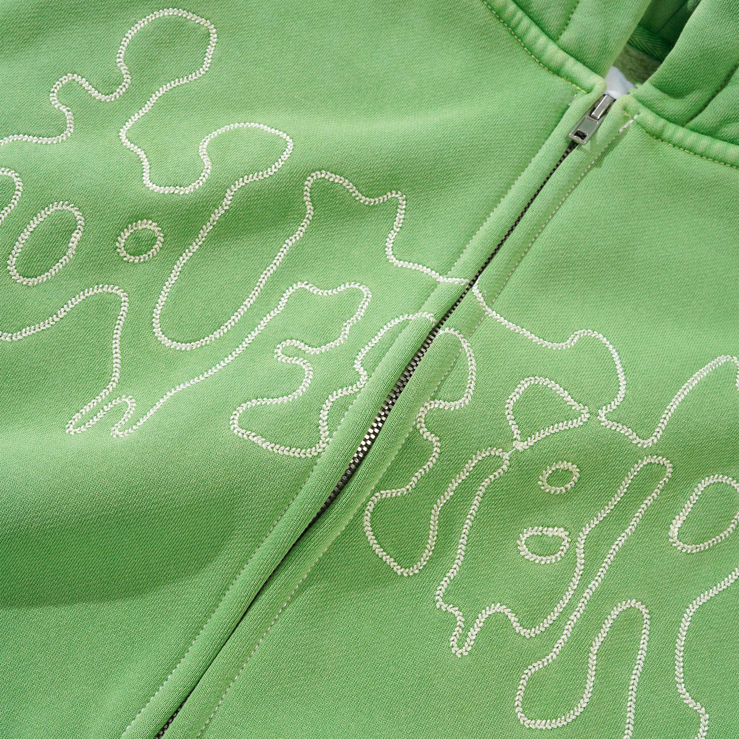 Butter Goods - Blotch Zip Thru Hood - Washed Green