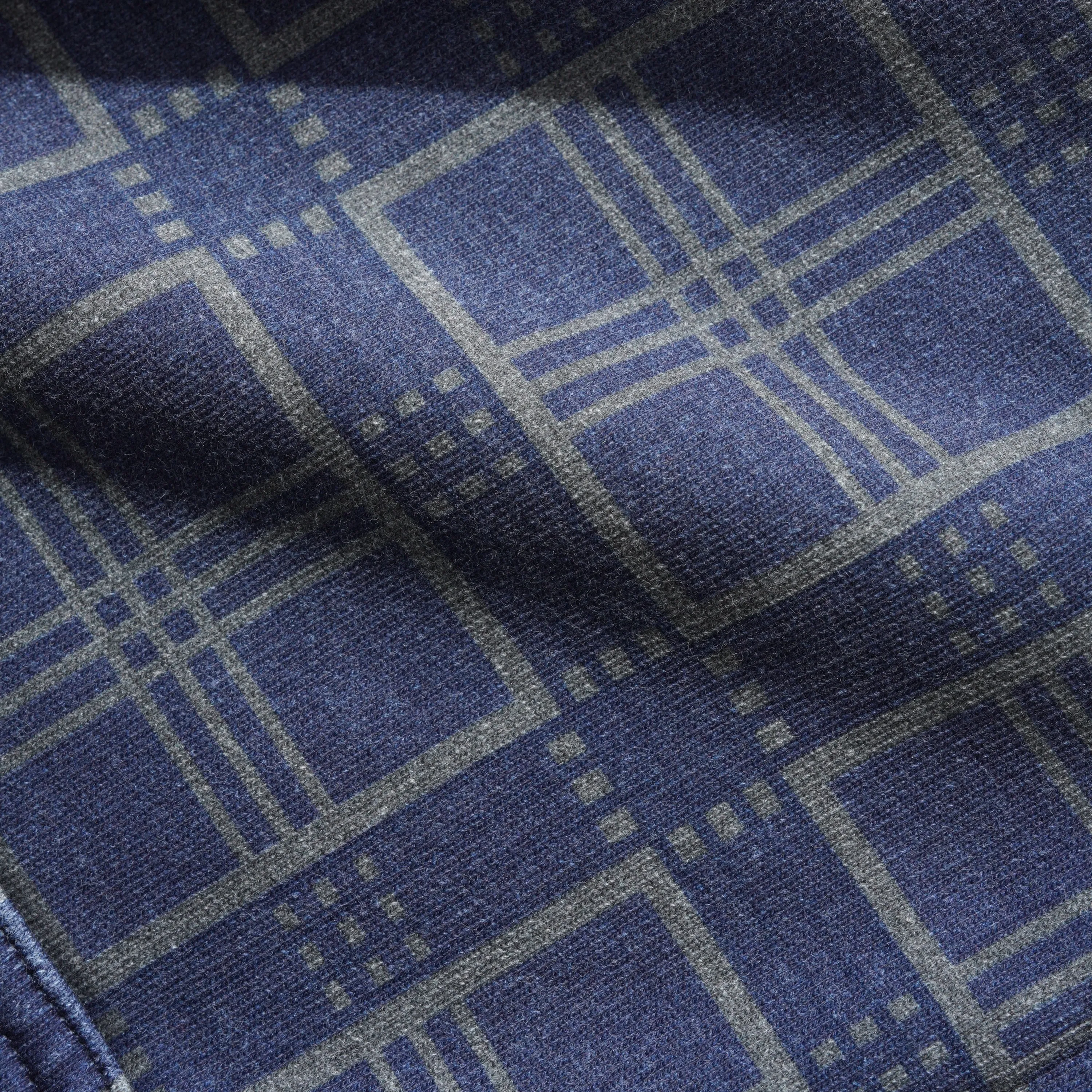 Butter Goods - Amplify Zip-Thru Hood Washed Navy Plaid