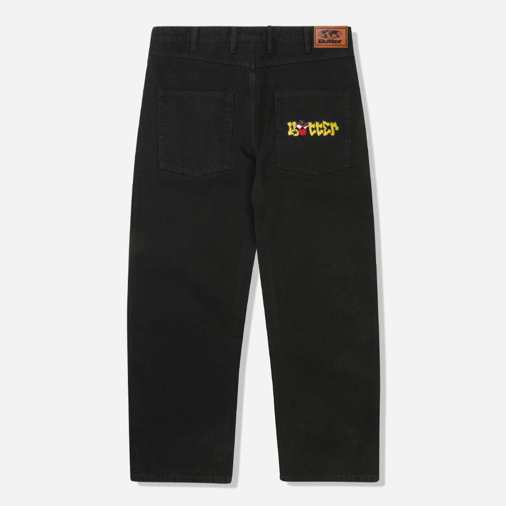 Butter Goods - Big Apple Denim Jeans - Washed Black