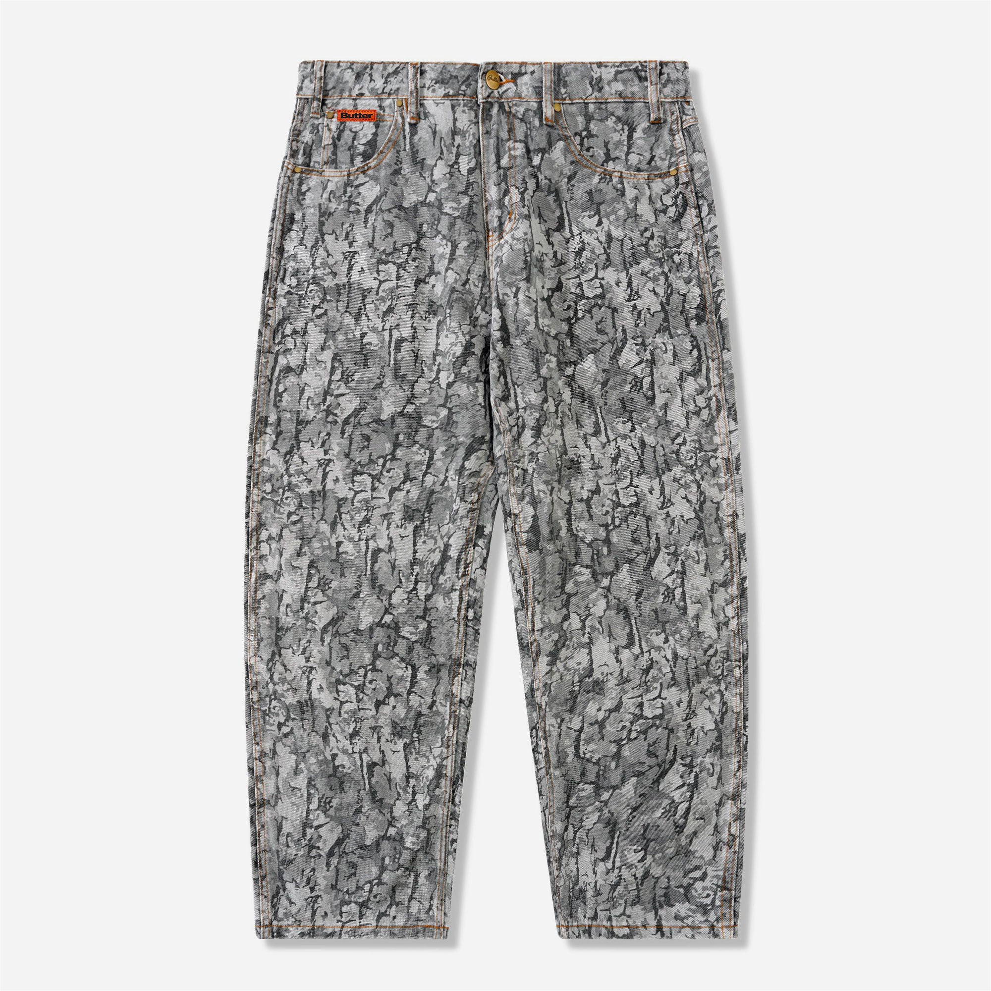 Butter Goods - Bark Camo Denim Jeans (BAGGY) - Black