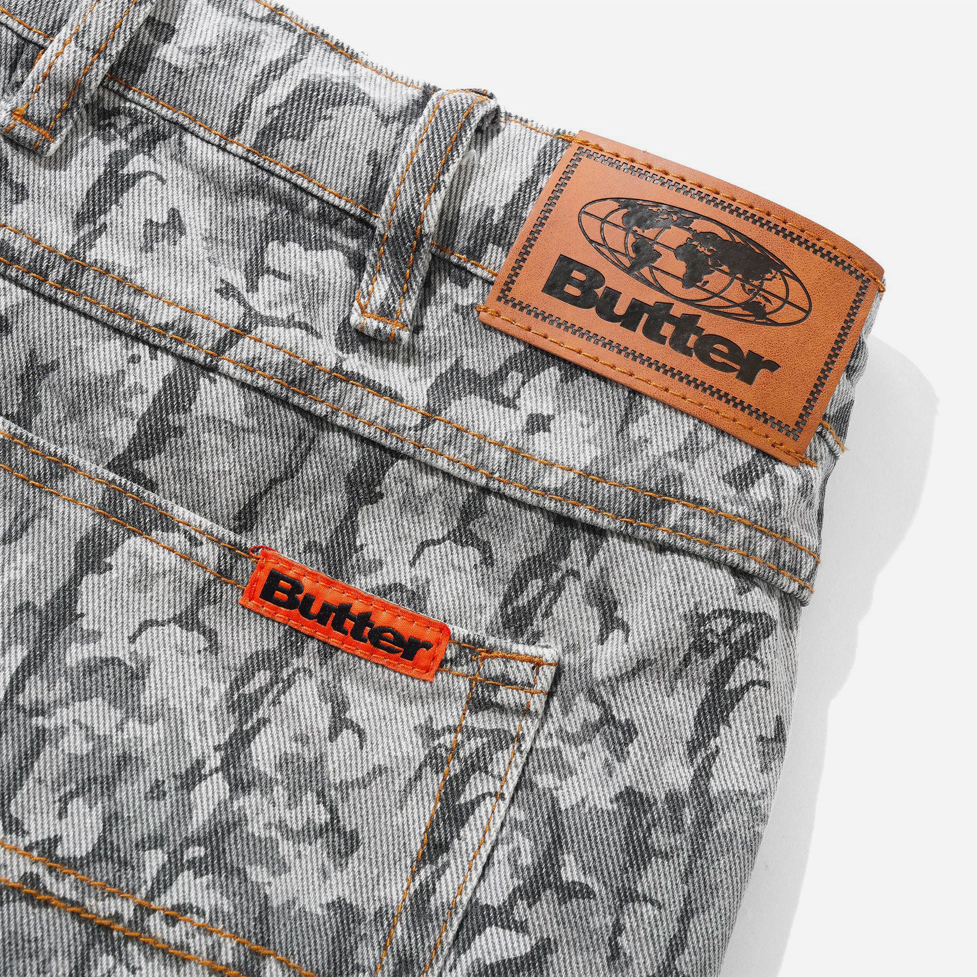 Butter Goods - Bark Camo Denim Jeans (BAGGY) - Black