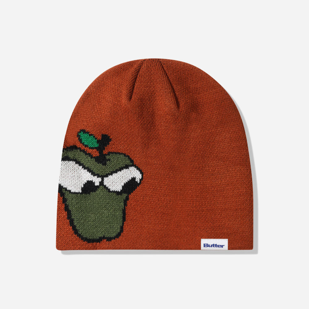 Butter Goods - Big Apple Skull Beanie - Brick