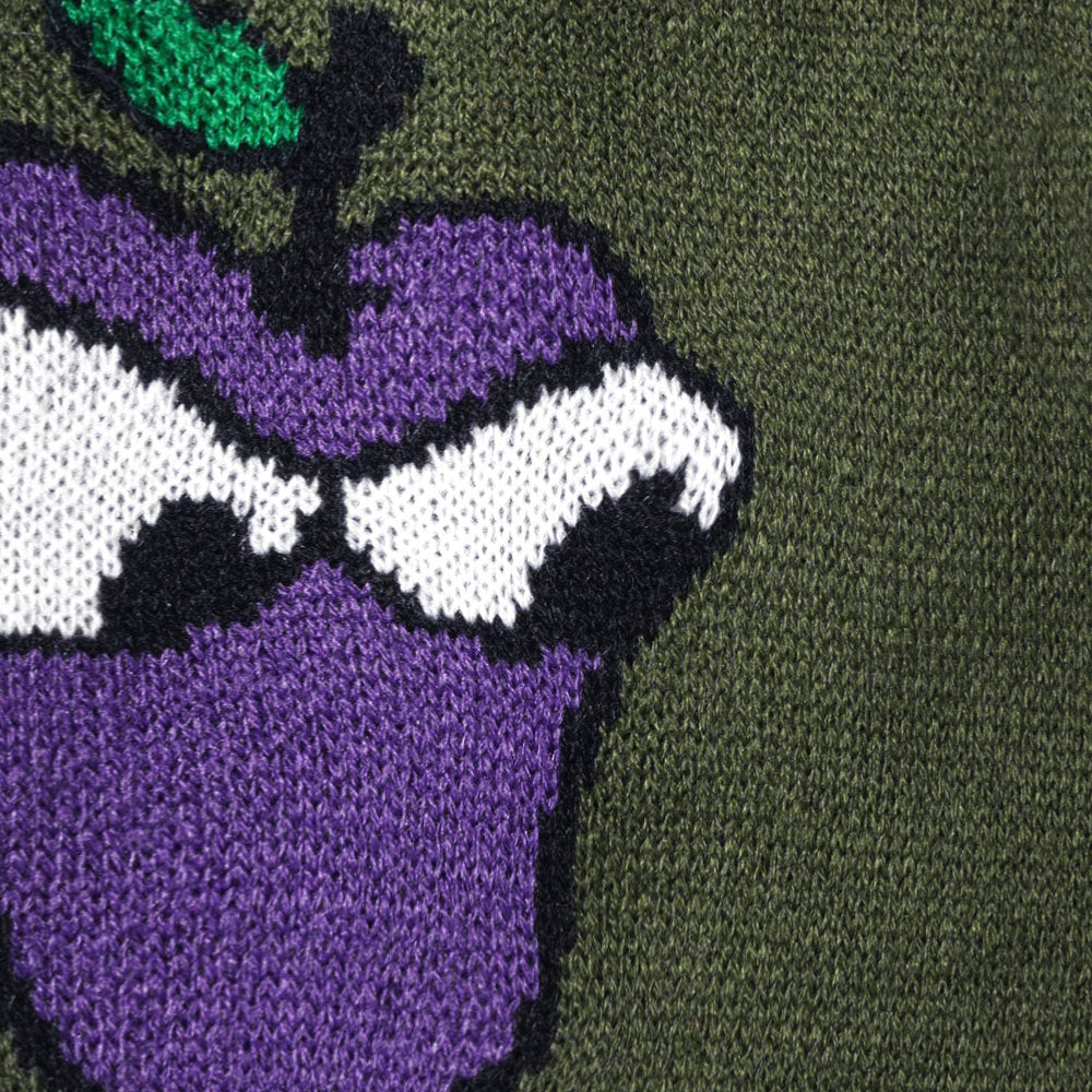 Butter Goods - Big Apple Skull Beanie - Dark Sage
