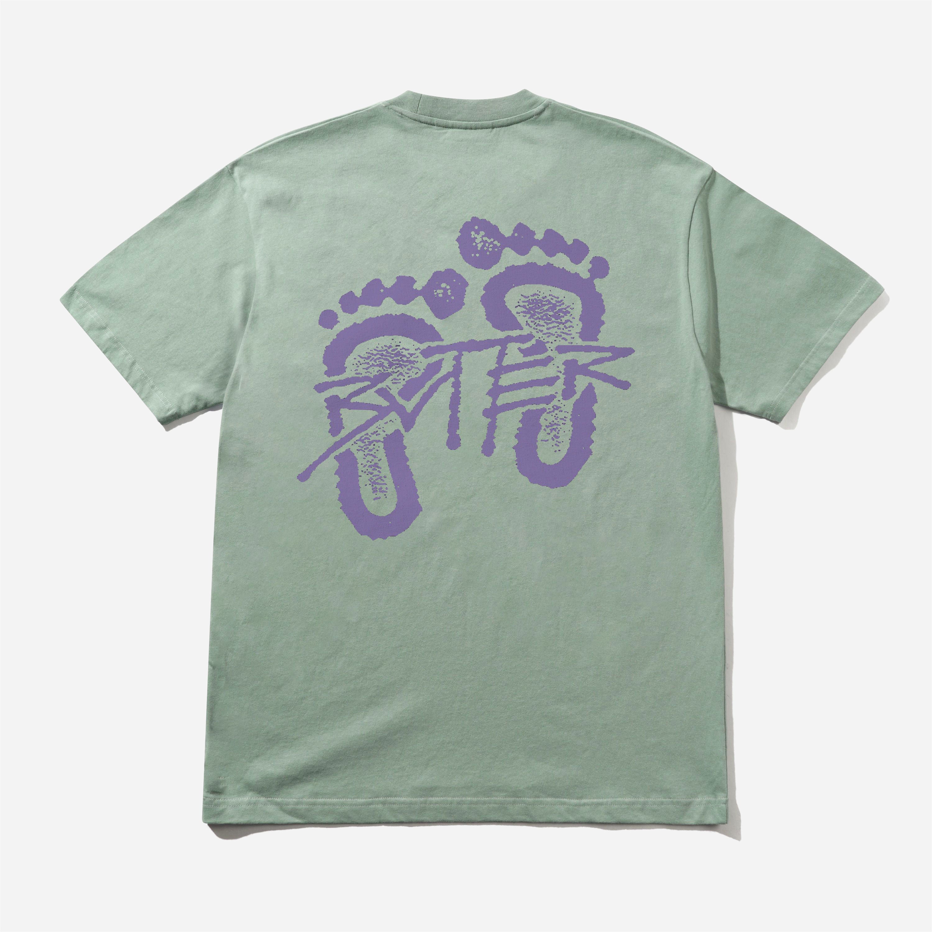 Butter Goods - Footprints Tee - Dull Mint