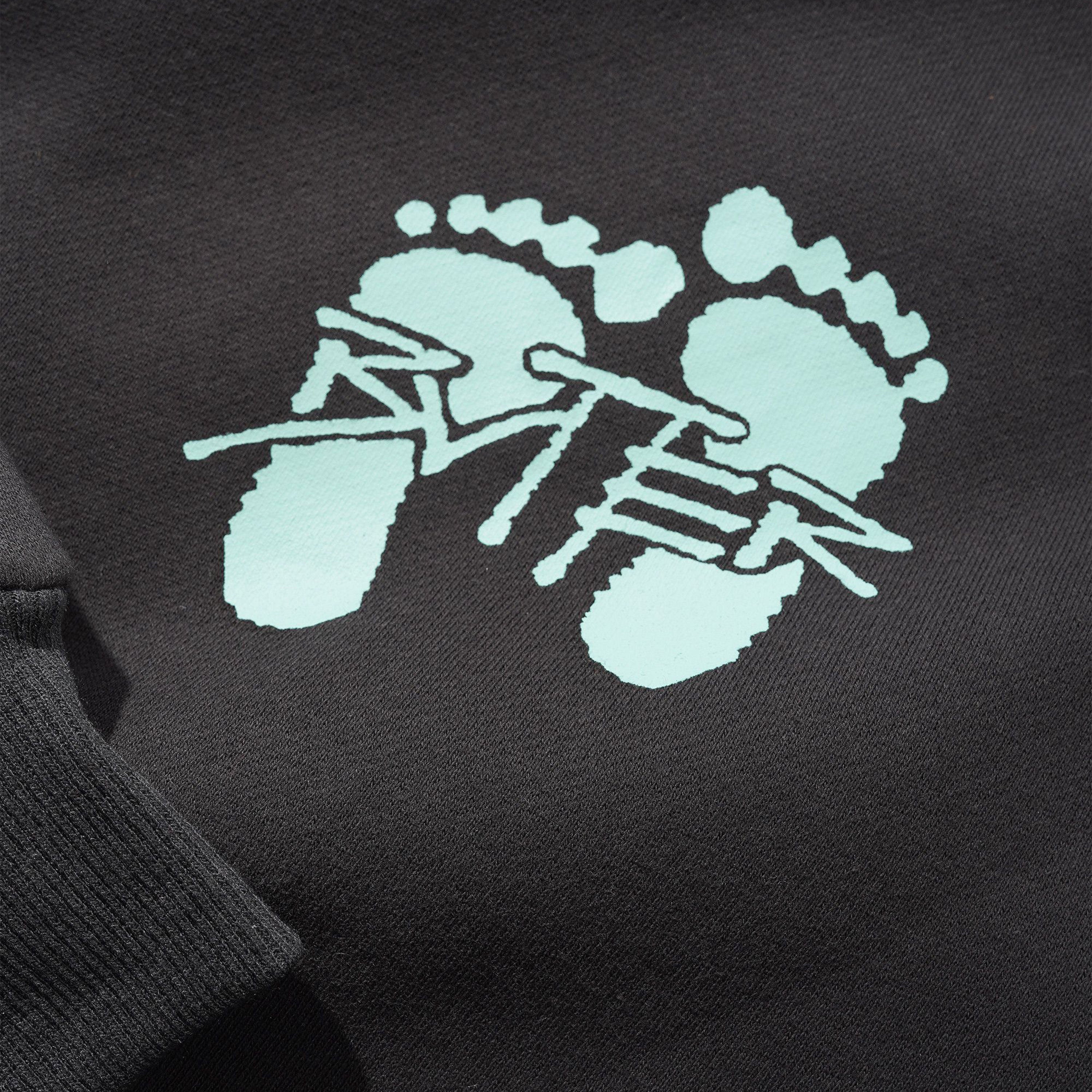 Butter Goods - Footprints Pullover Hood - Charcoal