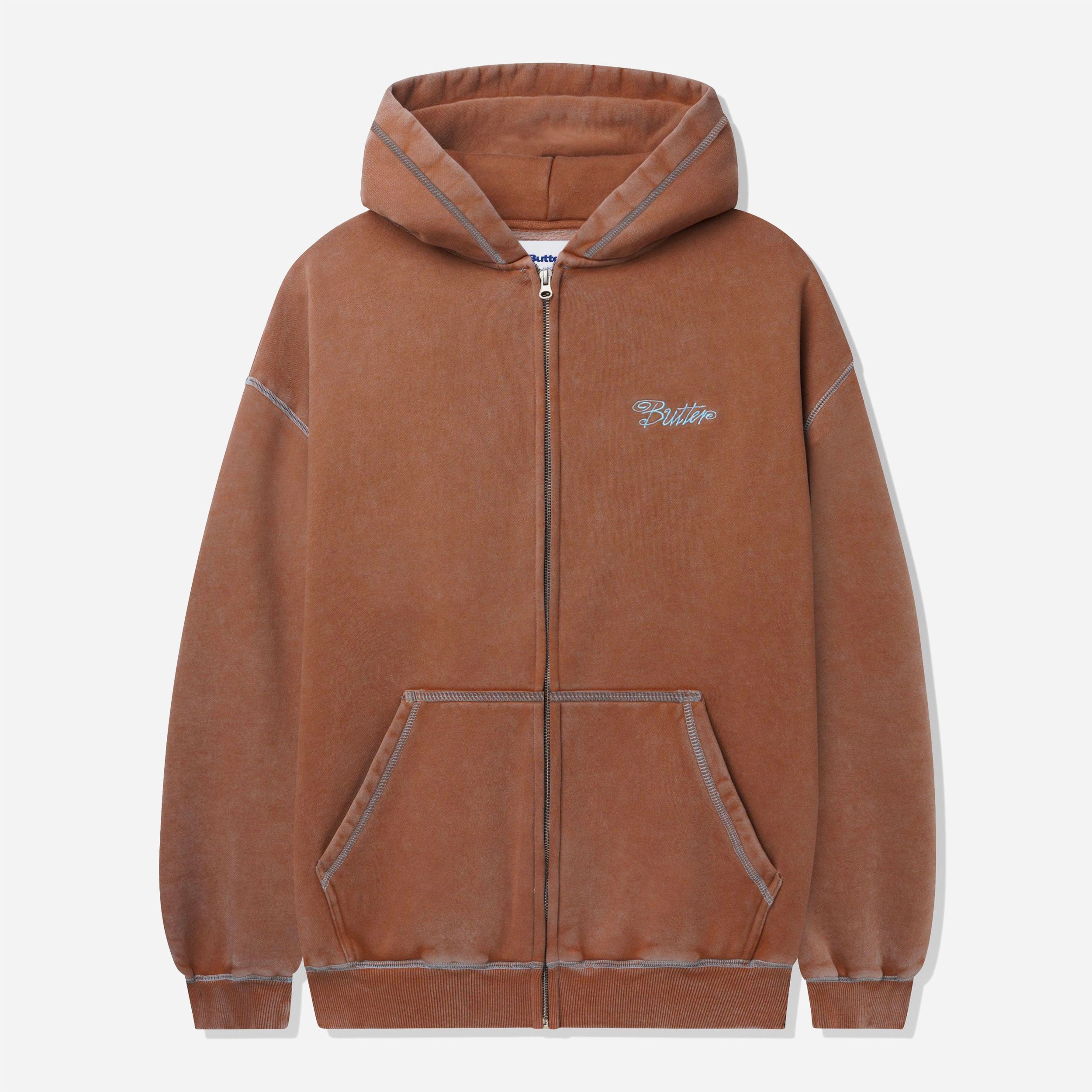 Butter Goods - Breakdown Zip-Thru Hood - Washed Purple