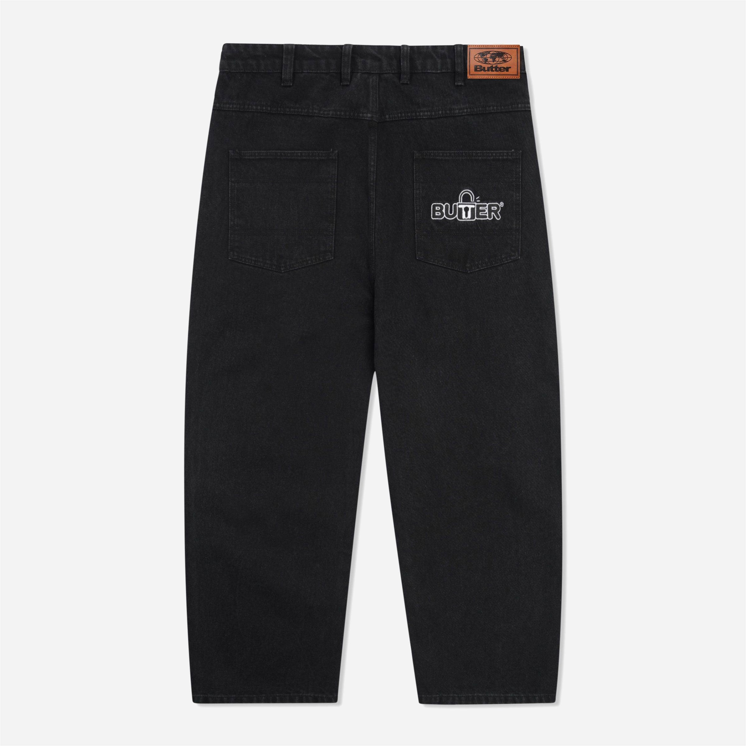 Butter Goods - Lock Baggy Denim Jeans - Flat Black