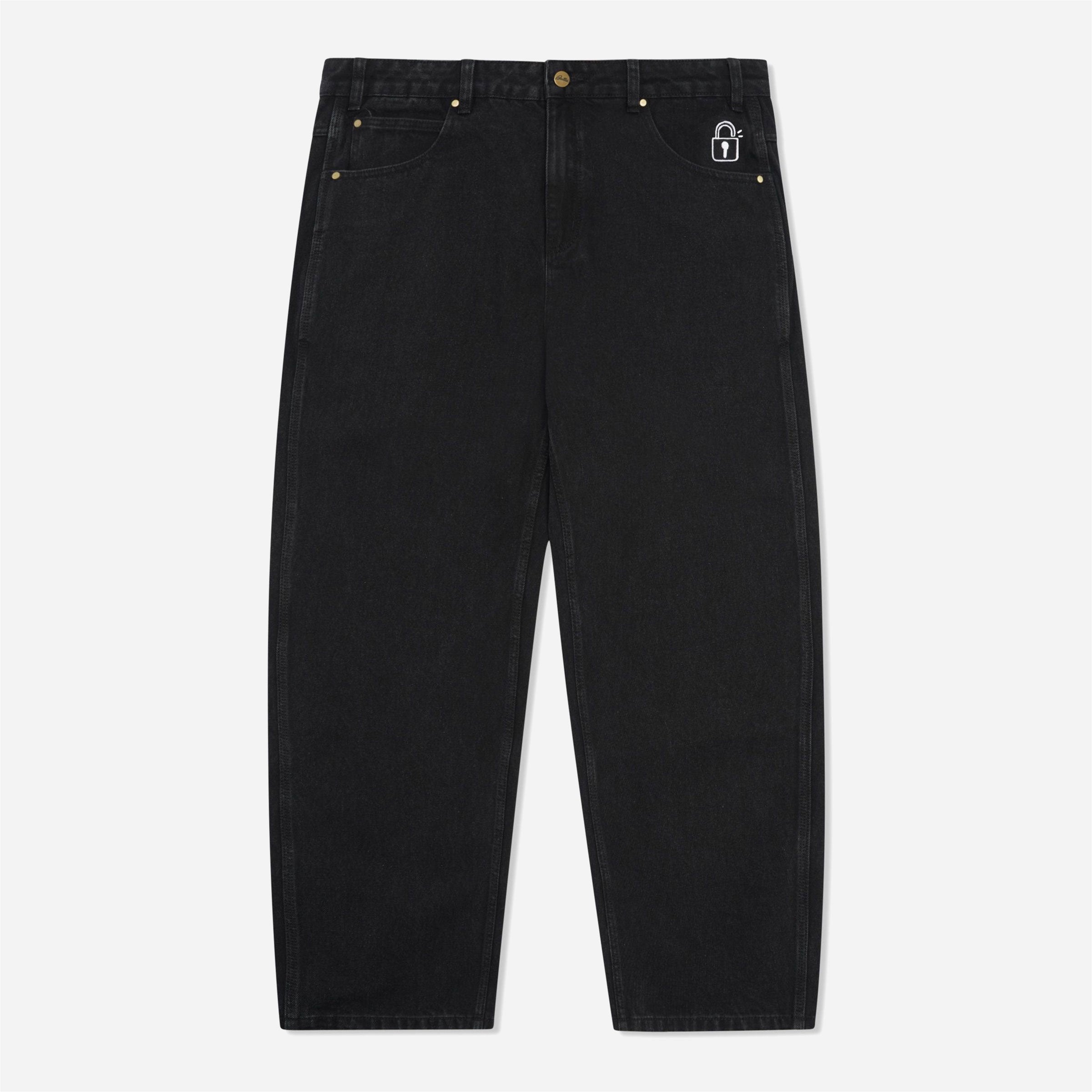Butter Goods - Lock Baggy Denim Jeans - Flat Black
