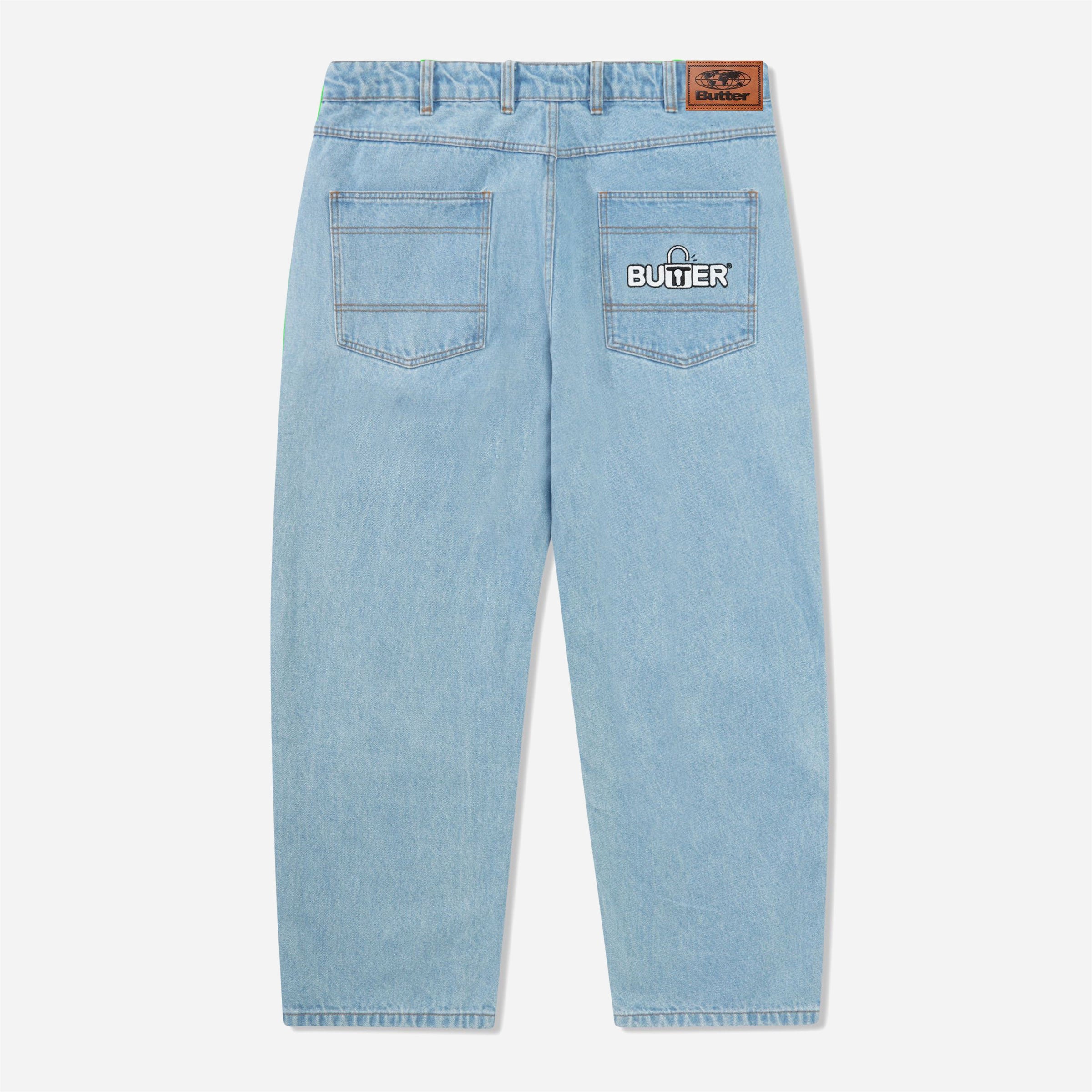 Butter Goods - Lock Baggy Denim Jeans - Light Indigo